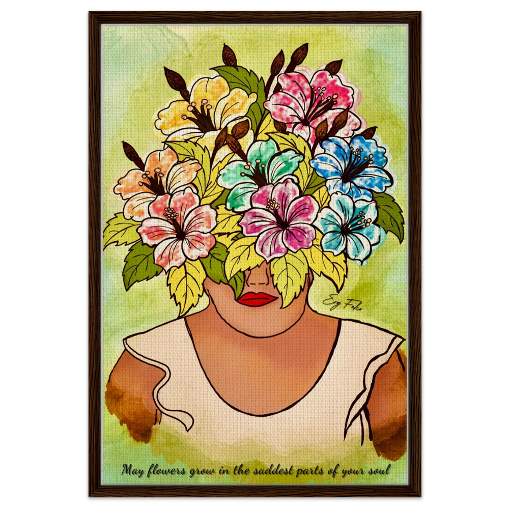 Inner Bloom Digital Art | Ery Falco Original | Framed Canvas