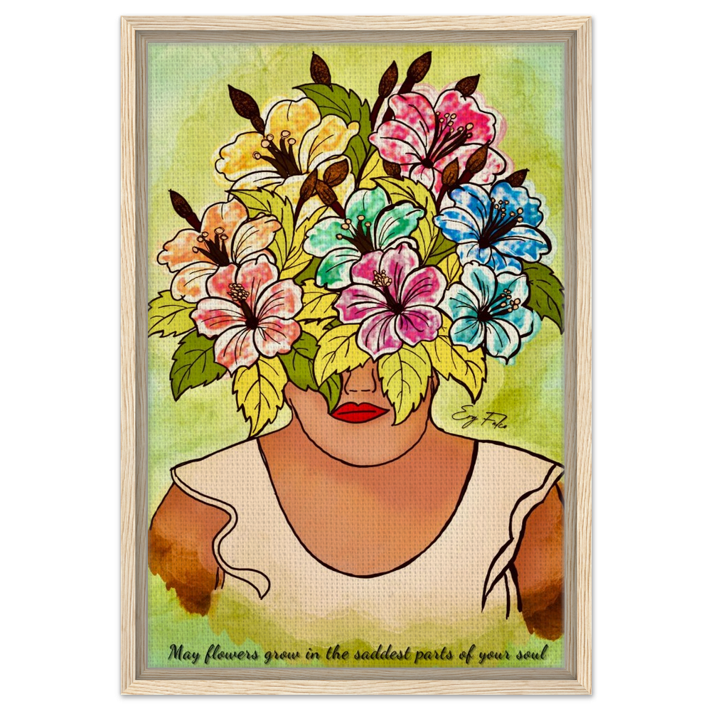 Inner Bloom Digital Art | Ery Falco Original | Framed Canvas