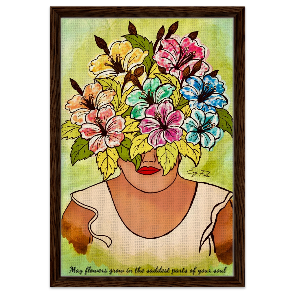 Inner Bloom Digital Art | Ery Falco Original | Framed Canvas