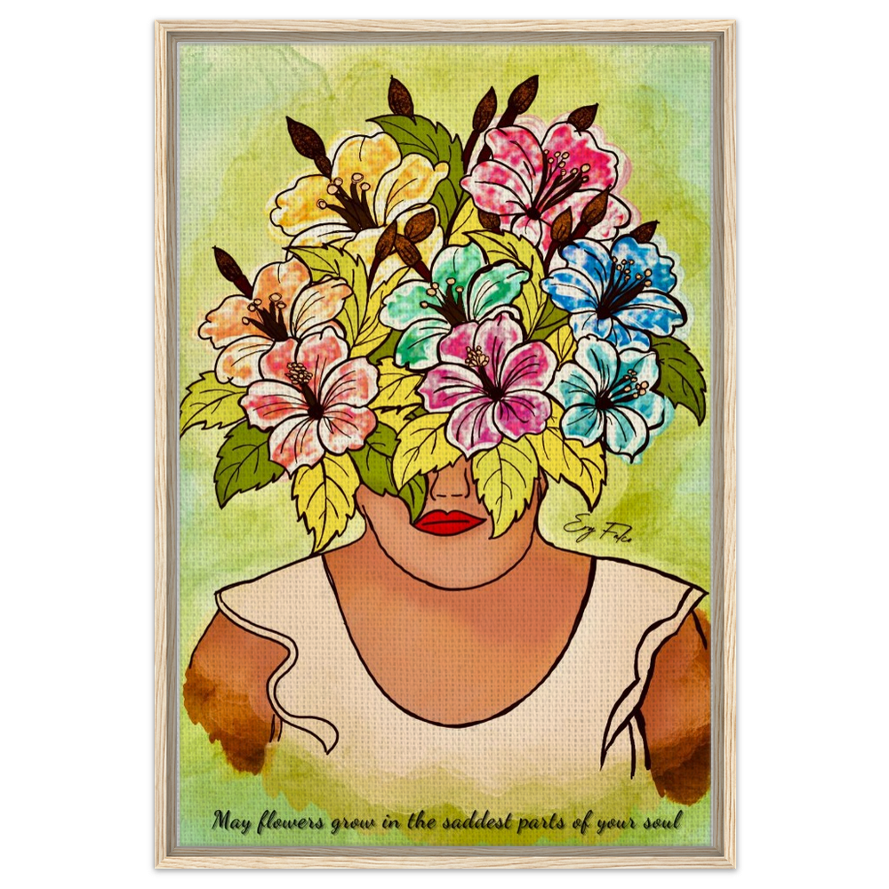 Inner Bloom Digital Art | Ery Falco Original | Framed Canvas