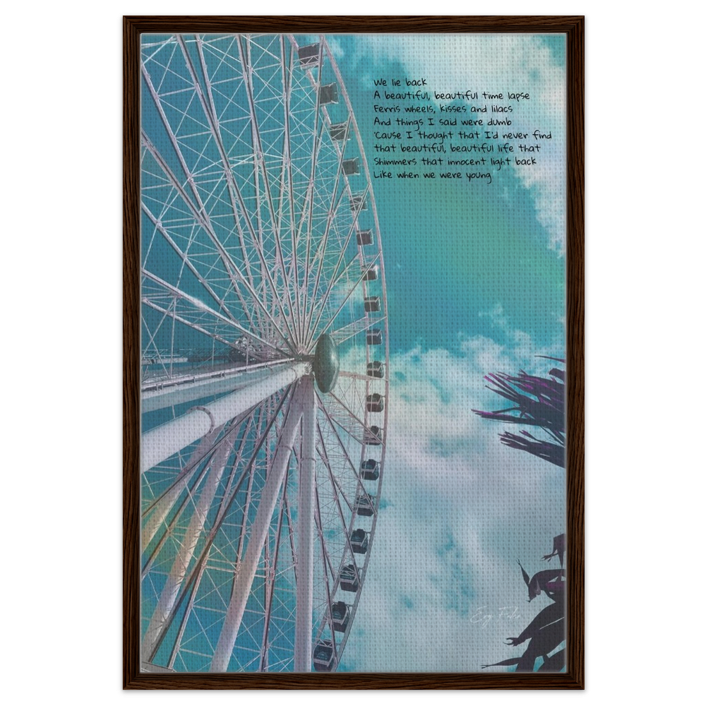 Ferris Wheel, Kisses & Lilacs Photo | Ery Falco Photography |Framed Canvas