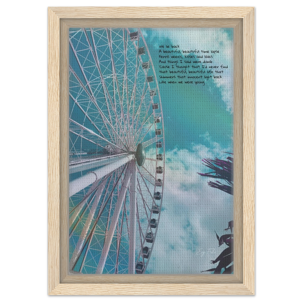Ferris Wheel, Kisses & Lilacs Photo | Ery Falco Photography |Framed Canvas
