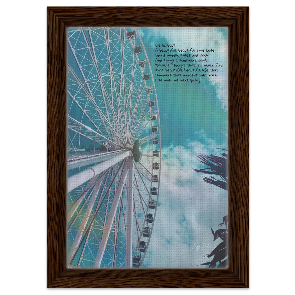 Ferris Wheel, Kisses & Lilacs Photo | Ery Falco Photography |Framed Canvas