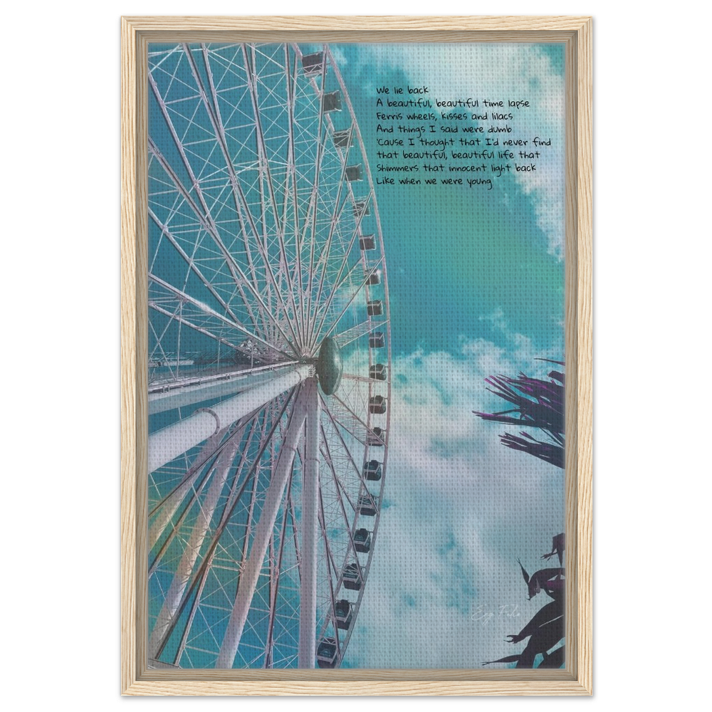 Ferris Wheel, Kisses & Lilacs Photo | Ery Falco Photography |Framed Canvas