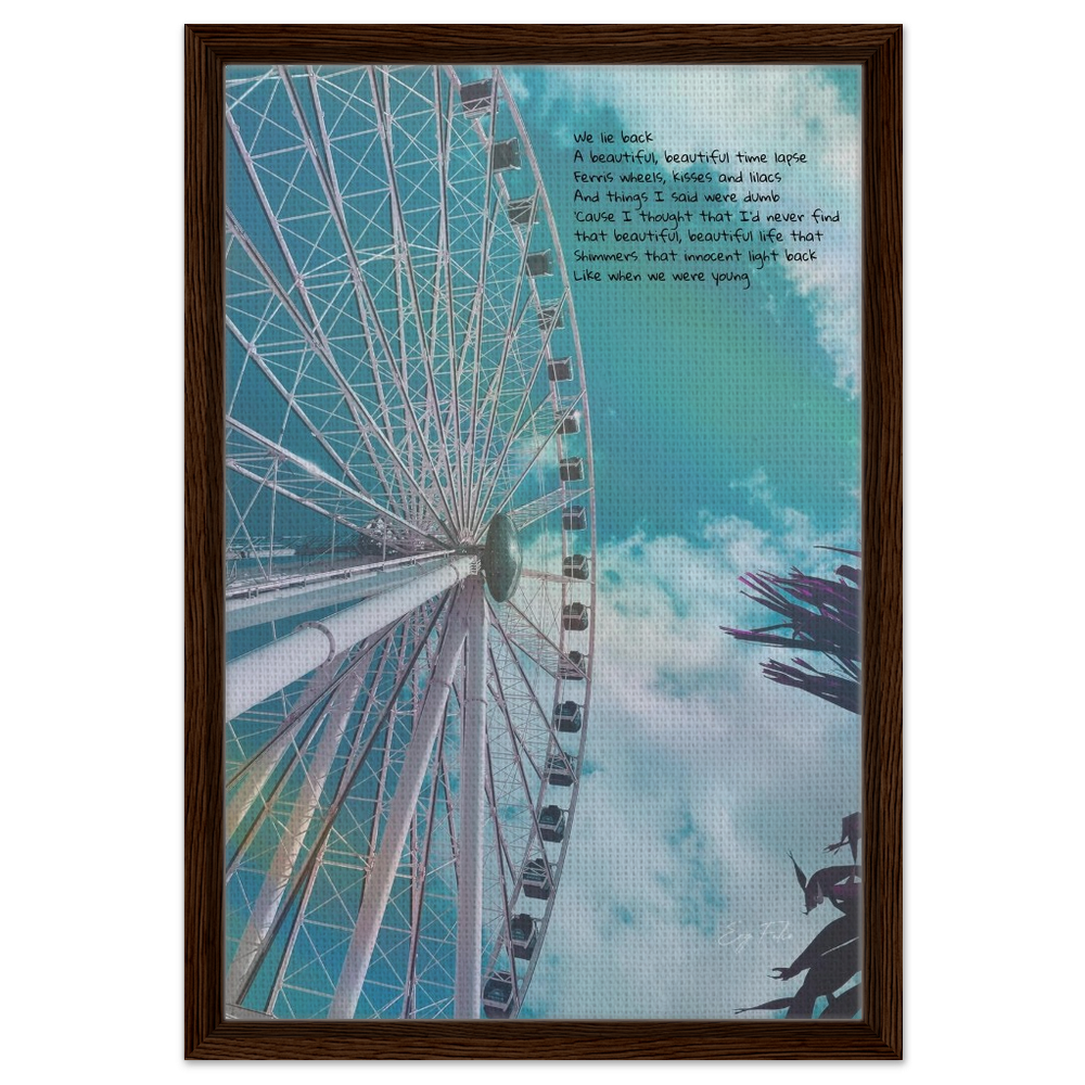 Ferris Wheel, Kisses & Lilacs Photo | Ery Falco Photography |Framed Canvas