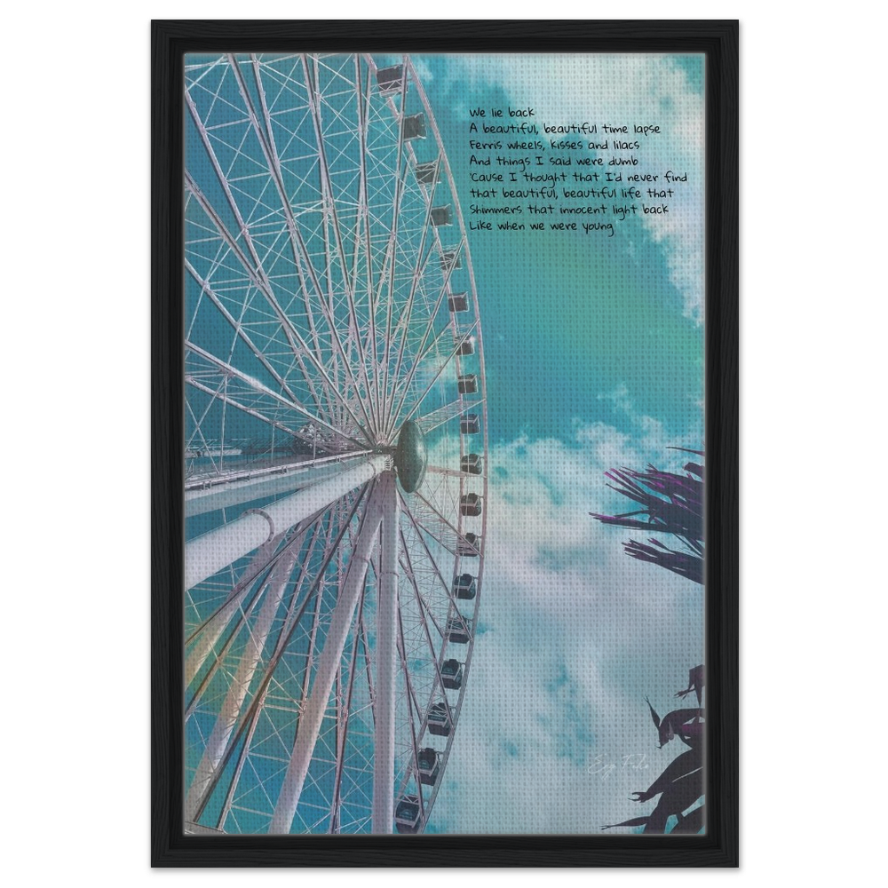 Ferris Wheel, Kisses & Lilacs Photo | Ery Falco Photography |Framed Canvas