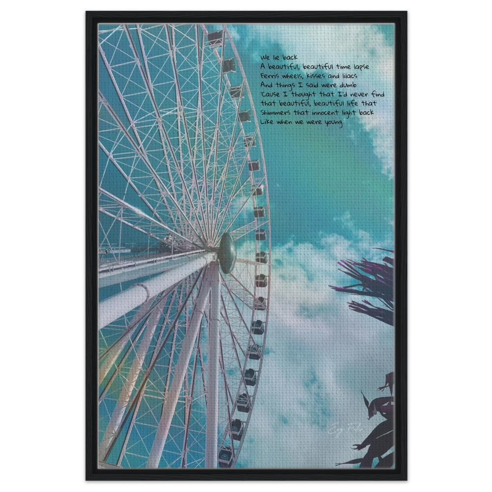 Ferris Wheel, Kisses & Lilacs Photo | Ery Falco Photography |Framed Canvas