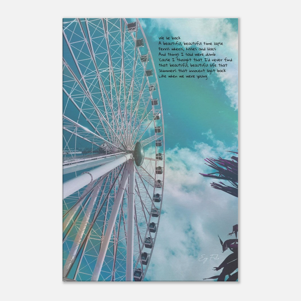 Ferris Wheel, Kisses & Lilacs Photo | Ery Falco Photography |Wall Art Canvas