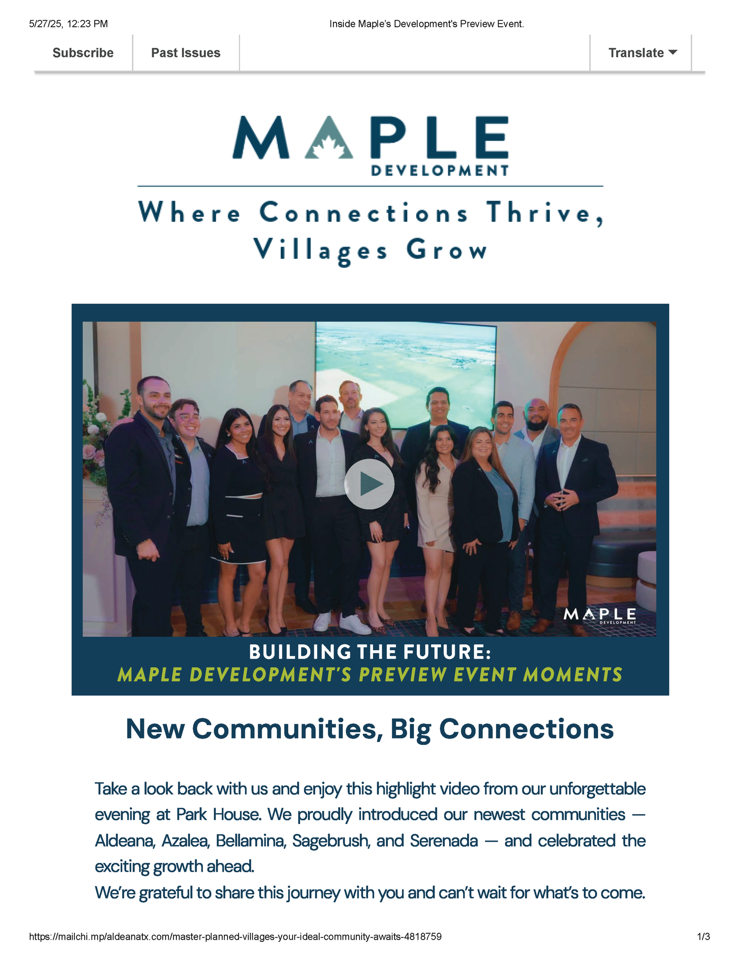 MAPLE DEVELOPMENT