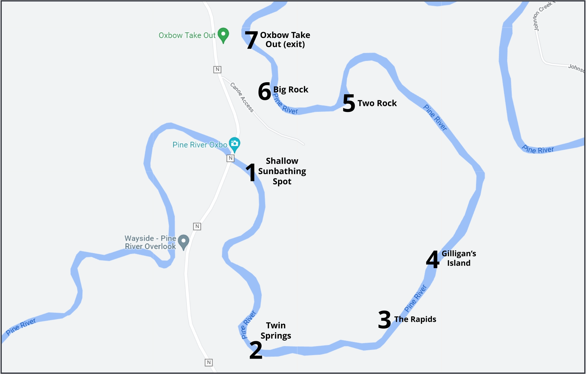 Oxbow Float on the Pine River