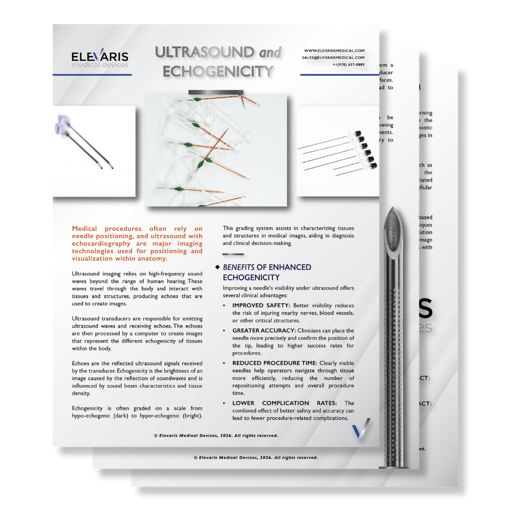 Image of an article written by Elevaris Medical Devices talking about Echogenicity and ultrasound. Learn more at www.elevarismedical.com