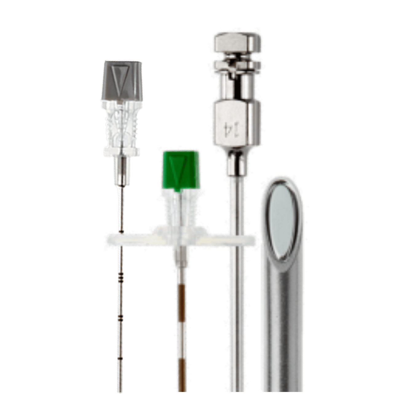 Image of epidural and spinal needles.