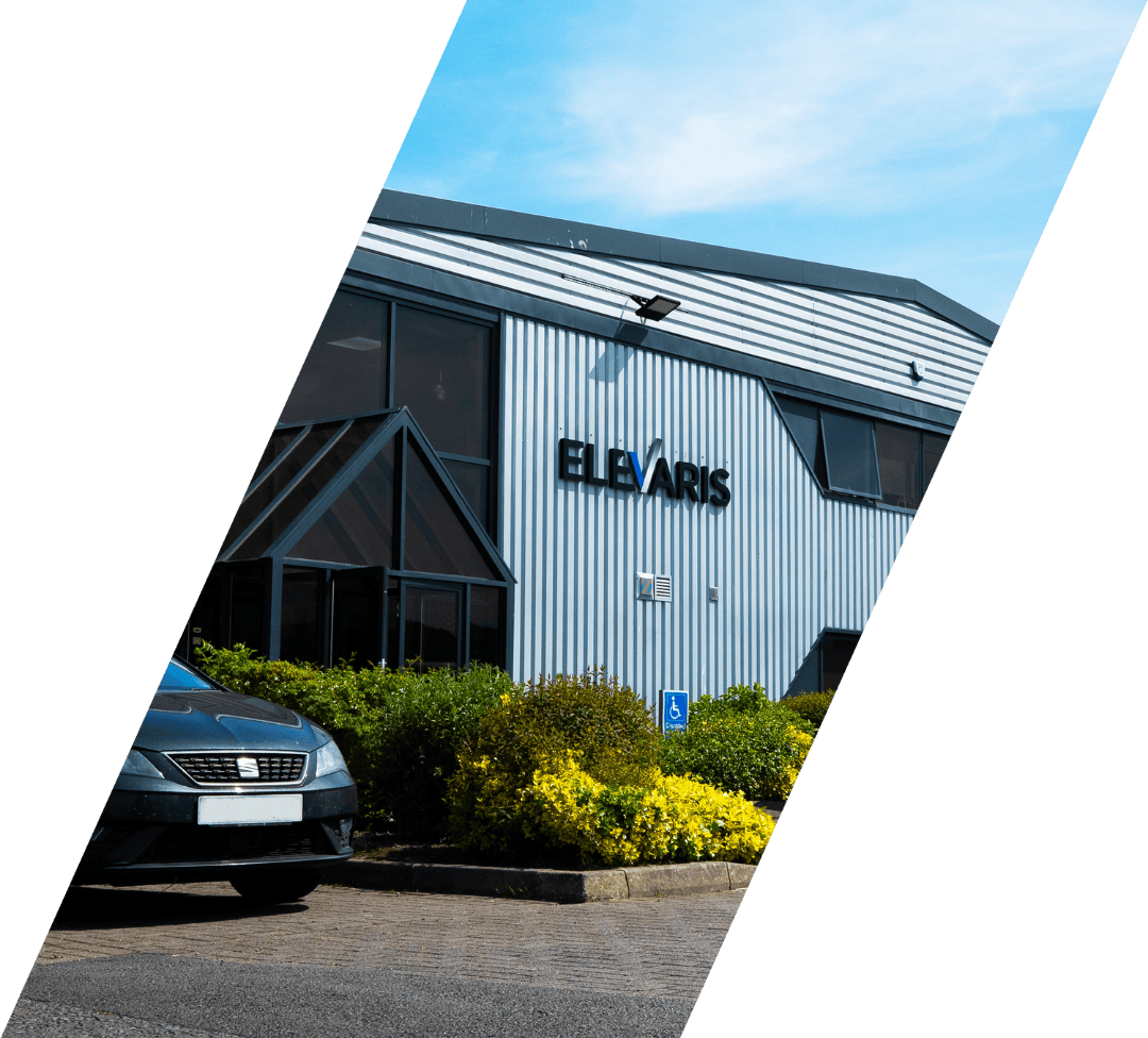 Image of the outside of the Elevaris building.