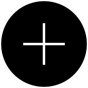 Black circle with white plus symbol