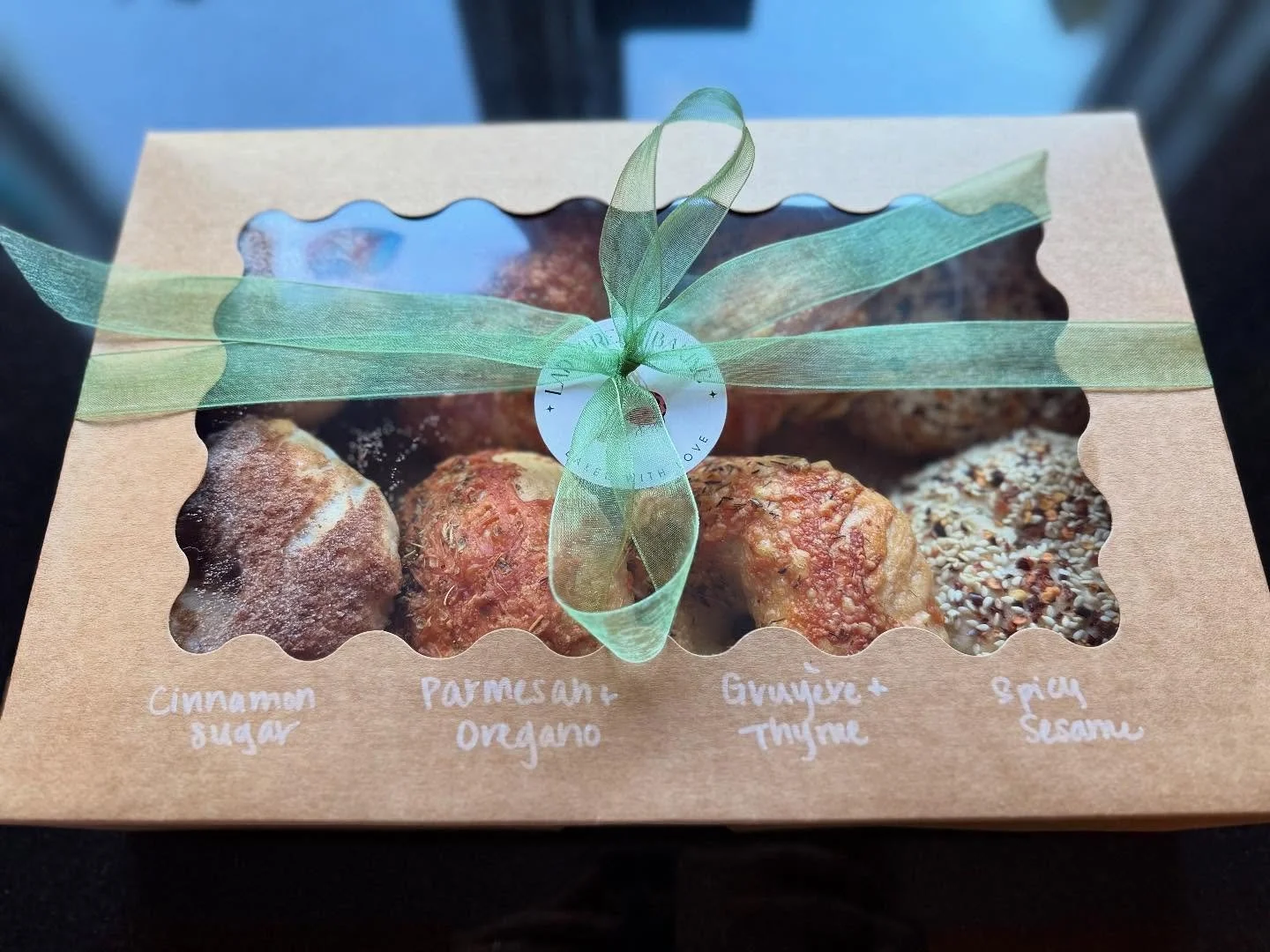 Thank you for all the orders this week! Make sure you place your orders for next week by Tuesday August 26 for pick-up and delivery on Thursday August 28. 

Check out our bagel sample all packaged up! The perfect back-to-school spread for those busy 
