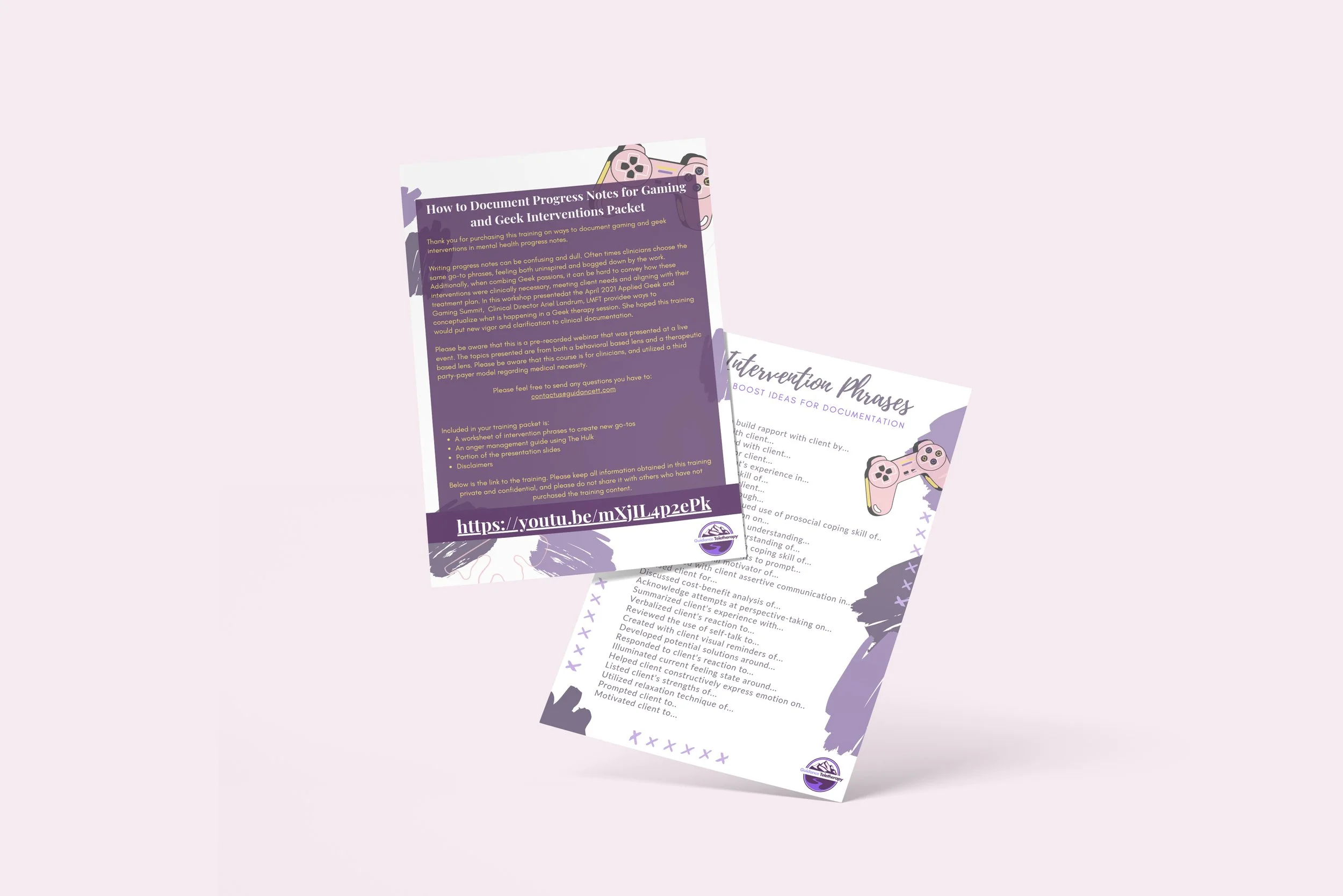 Progress Notes for Gaming & Geek Interventions