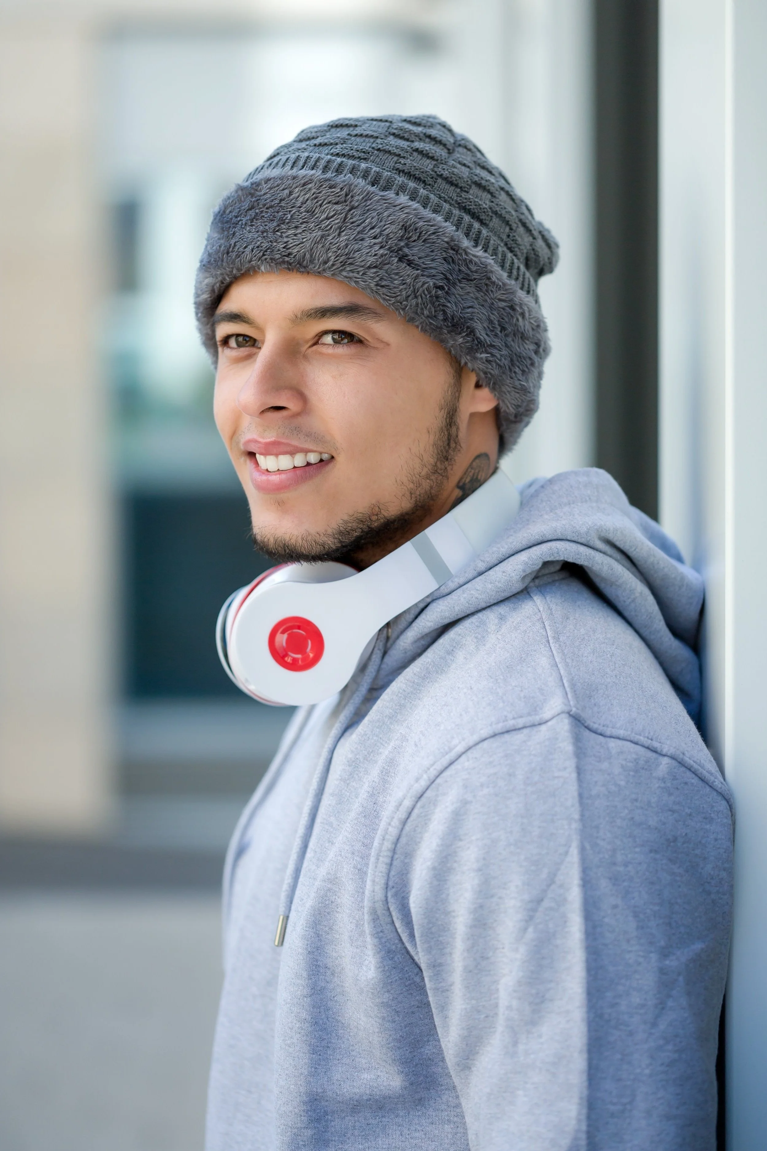 Man looking off into the distance appearing calm and focused after therapy for anxiety at Guidance Teletherapy