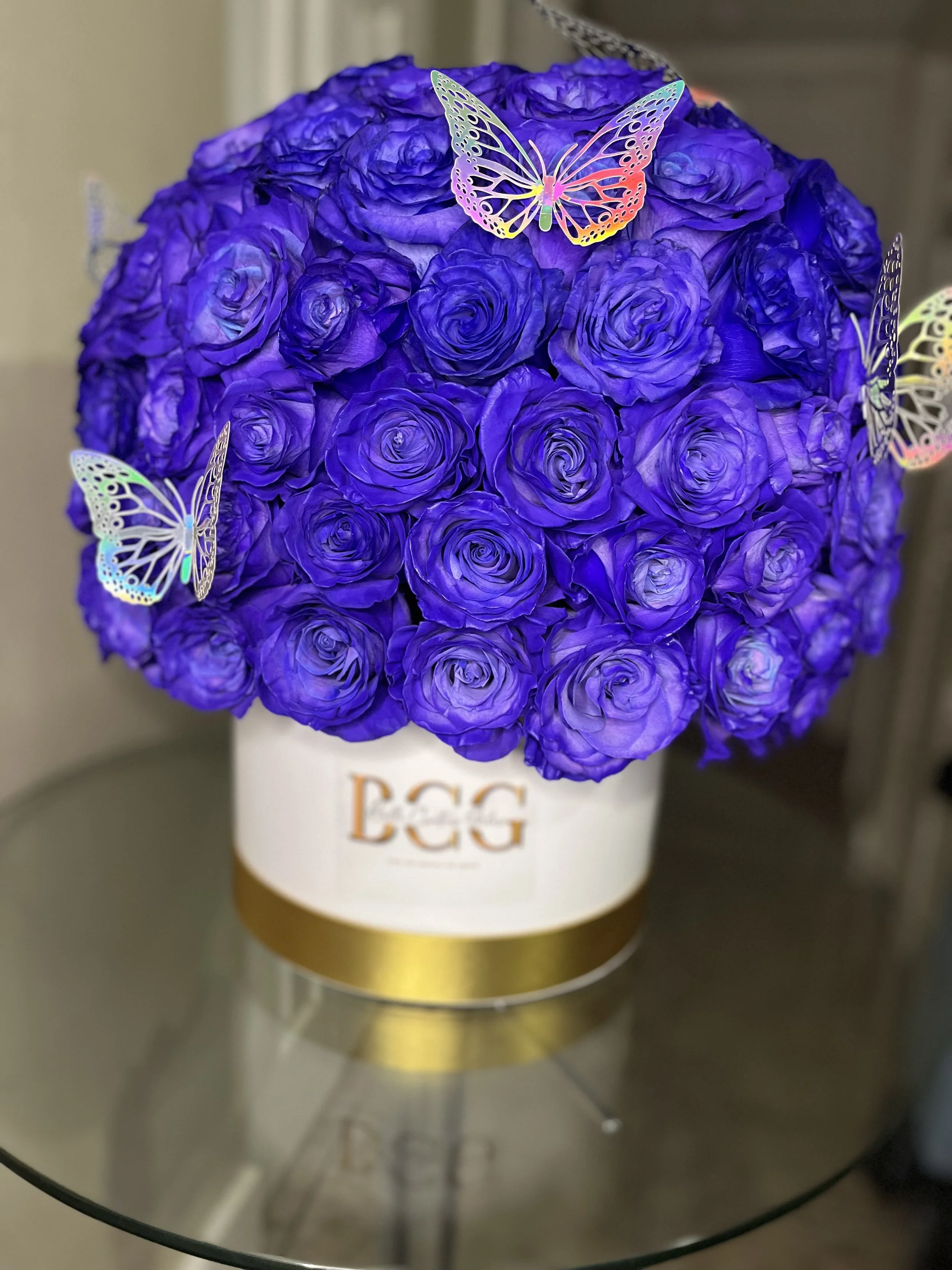 Purple Rose Hatbox