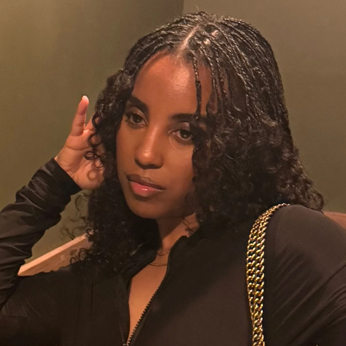 a girl deep in thought