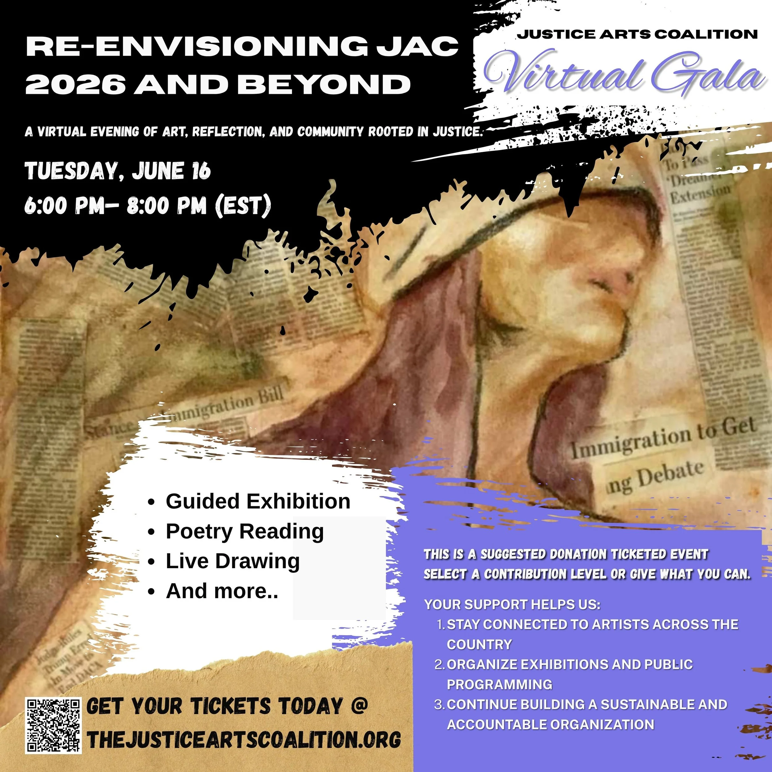 Justice Arts Coalition Virtual Gala - Spring 2026