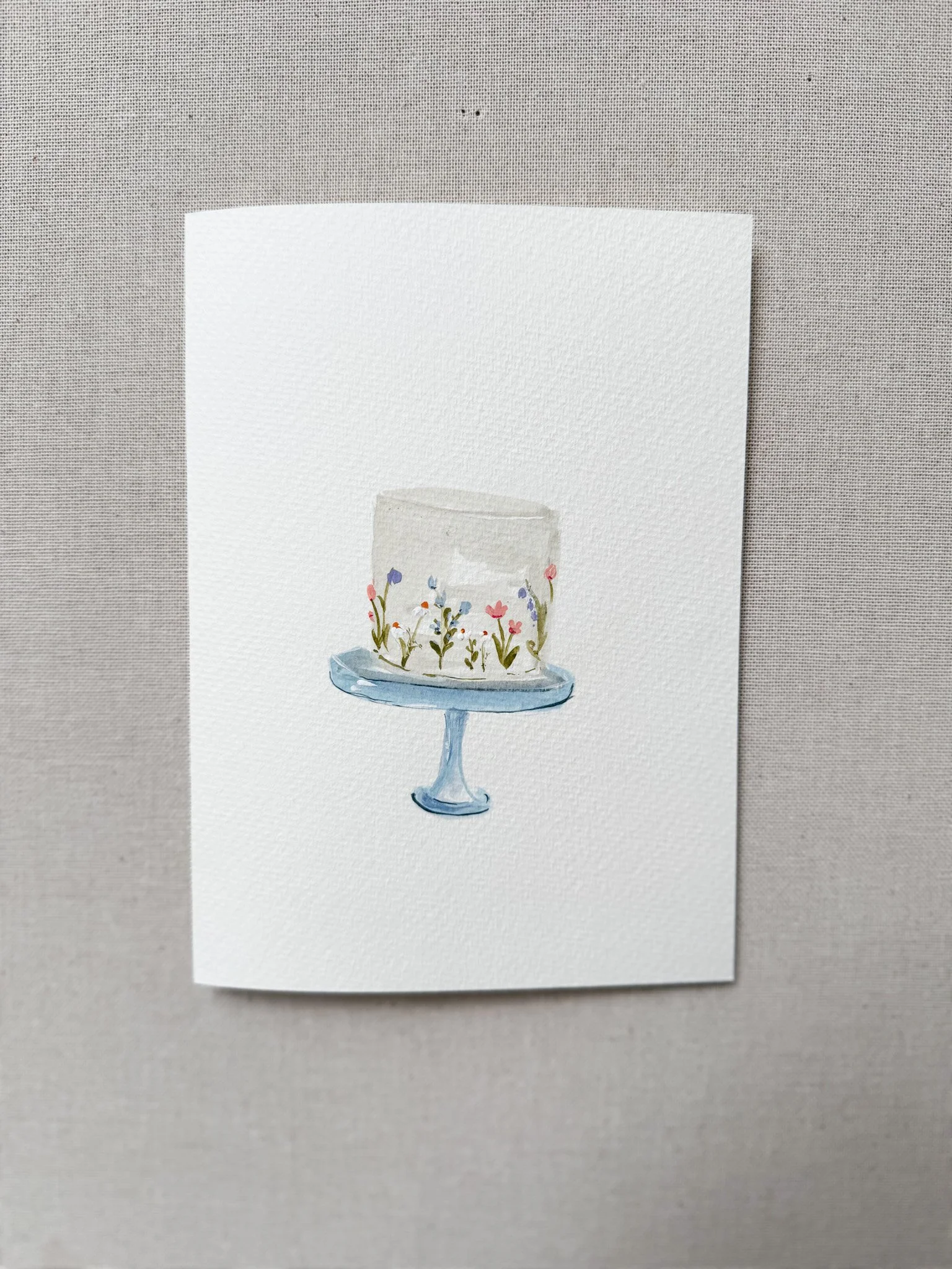 Cards:Cake:Blue stand cake:flowers.jpg