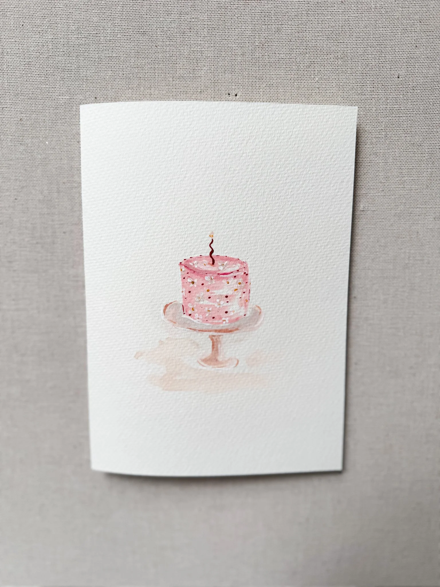 Cards:Cake:Pink with white flowers.jpg