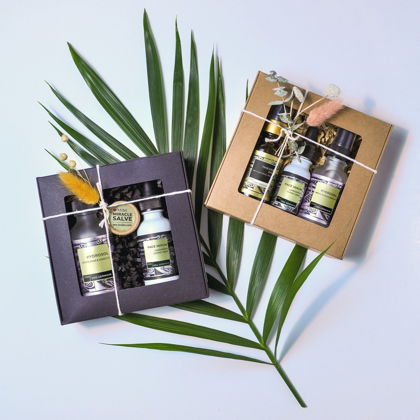 PRE-WRAPPED GIFT BOXES
from $32.00

Available in two pre-wrapped options, each including all the essentials to treat yourself or gift to someone special.
Packaging is fully reusable and 100% recyclable.

OBSIDIAN Box Includes:
&ndash; 2 oz White Rose