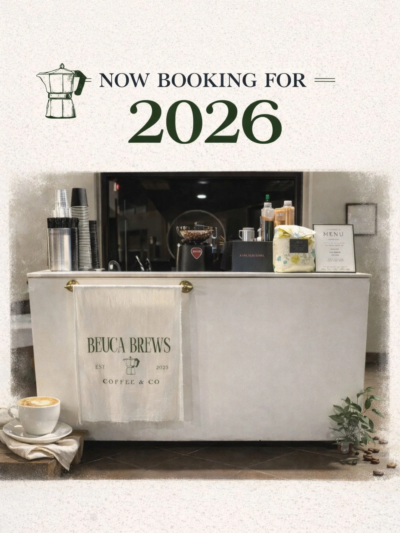 Good coffee has a way of bringing people together.
We&rsquo;re now booking 2026 events and would love to be part of yours.
Send us a message to reserve your date.