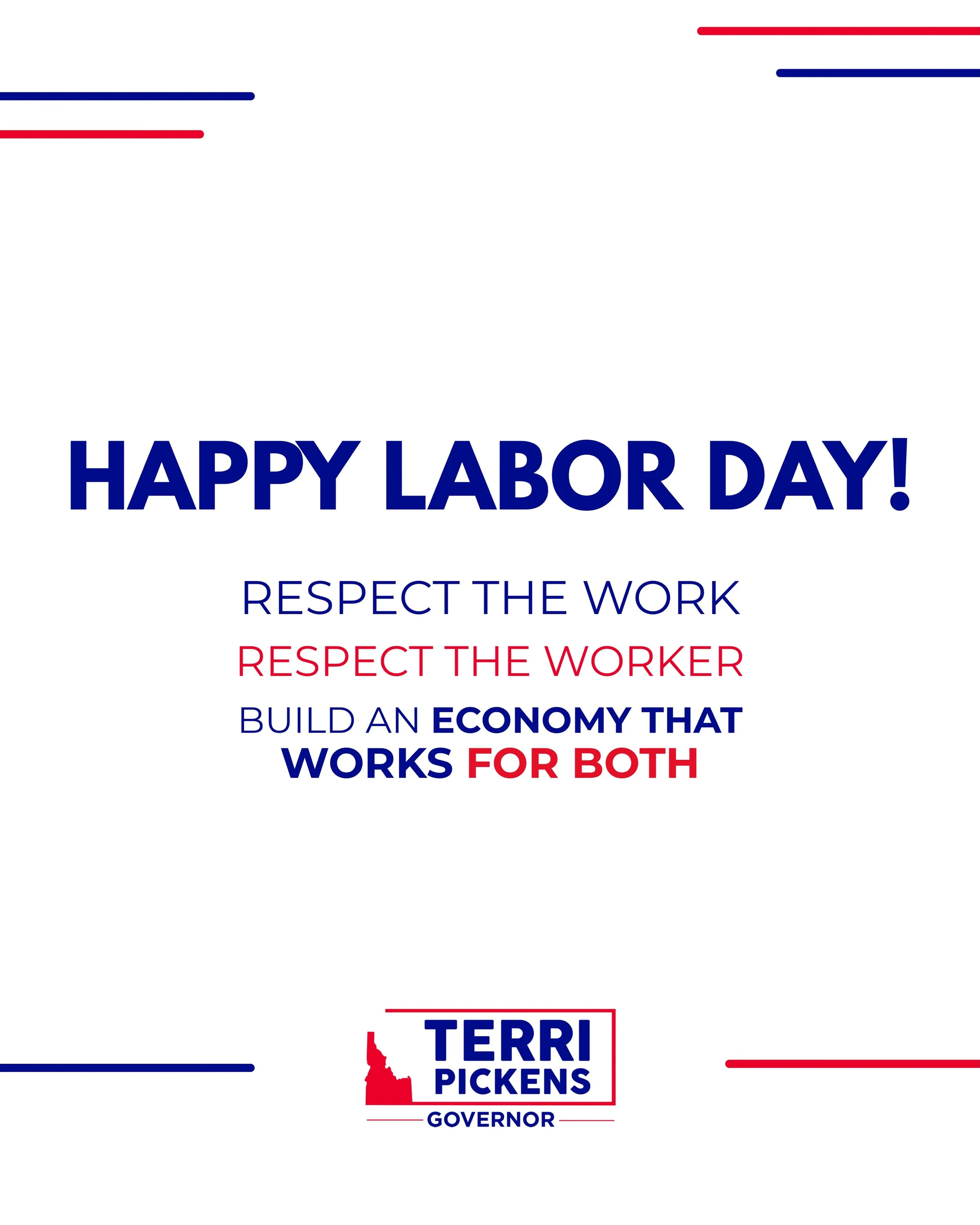 The teachers, nurses, construction workers, farmers, firefighters, tradespeople, service workers, small business employees, and everyone else who shows up every day and does the work. Labor Day is a reminder of who keeps this country moving.

You are
