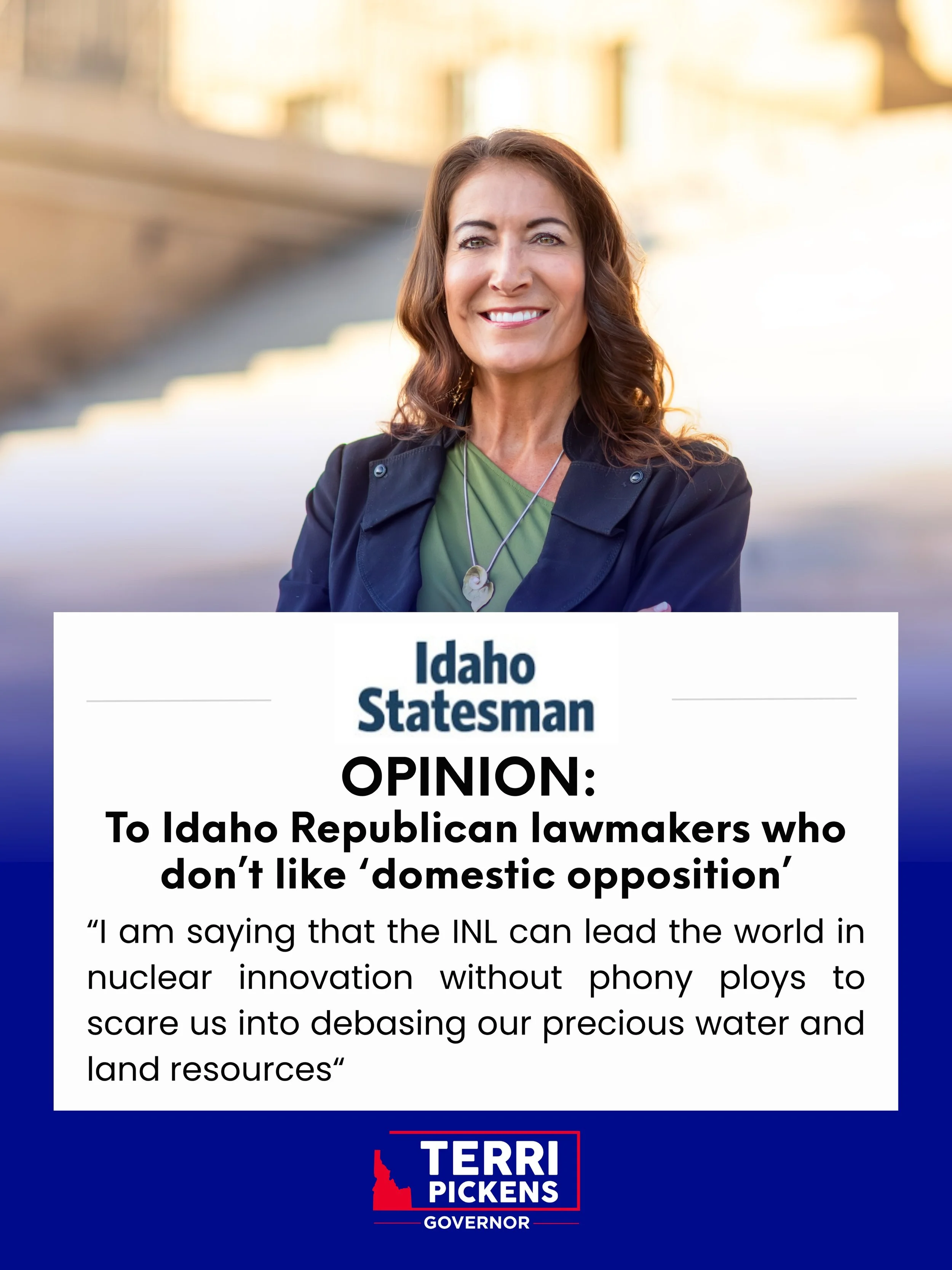 &ldquo;Domestic opposition&rdquo; is why our nation exists in the first place. Democracies depend on it.

Read more from me in the Idaho Statesman about nuclear waste, government accountability, and why questioning those in power is part of our freed