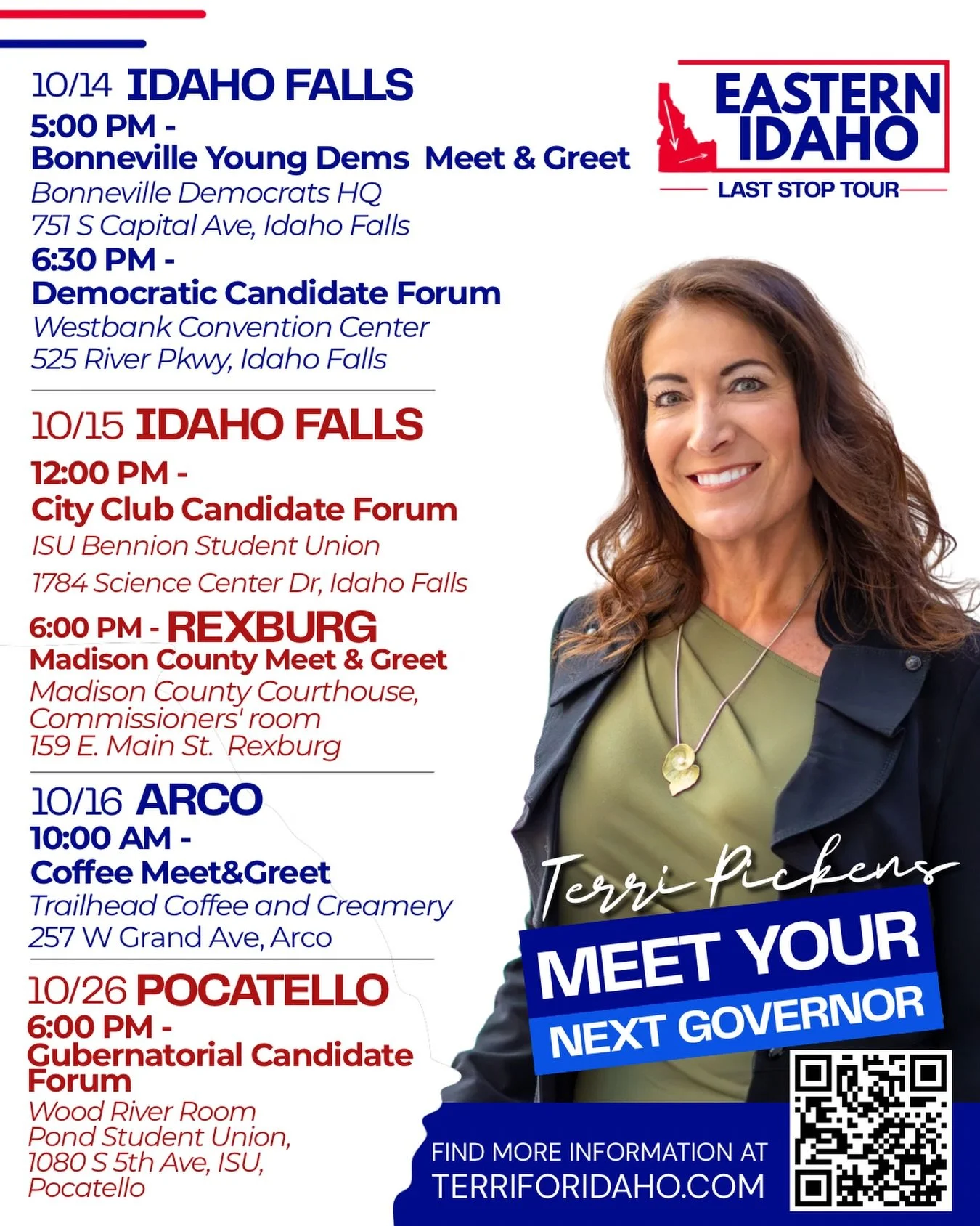 Eastern Idaho, we&rsquo;re coming your way! 🚗💙

Beyond our Last Stop Tour dates, we have even more exciting events coming up across Idaho! 💙

Check out our Events highlight or visit our event page to see where we&rsquo;ll be next. Come meet Terri,