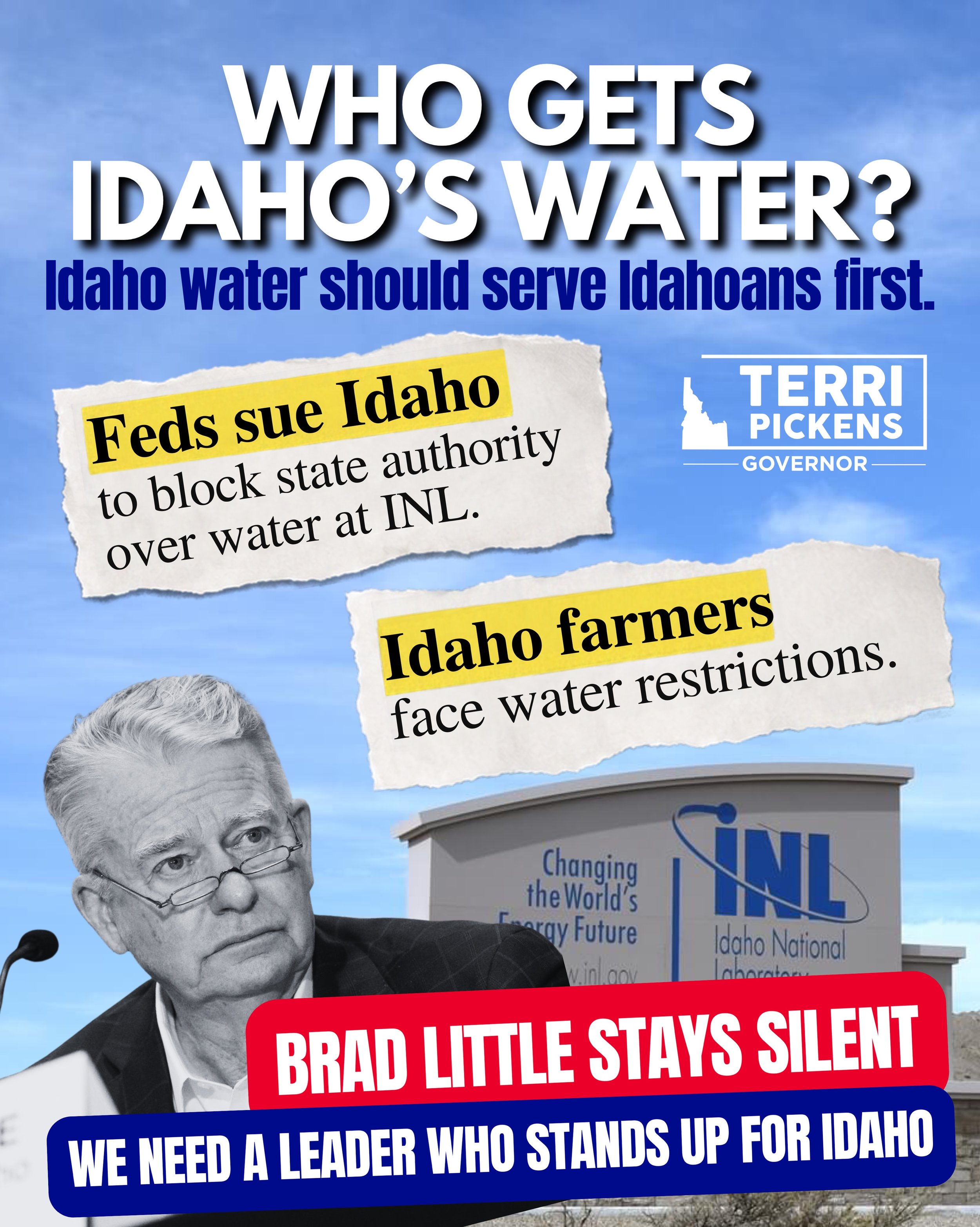 Idaho farmers should not be the ones cutting back while the federal government argues for special treatment for its own water use.

Brad Little&rsquo;s administration volunteered Idaho for a nuclear waste dumpsite that his own plan acknowledges would