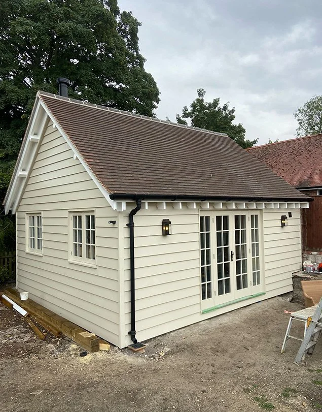 A small out building which we have clad using fire rated materials