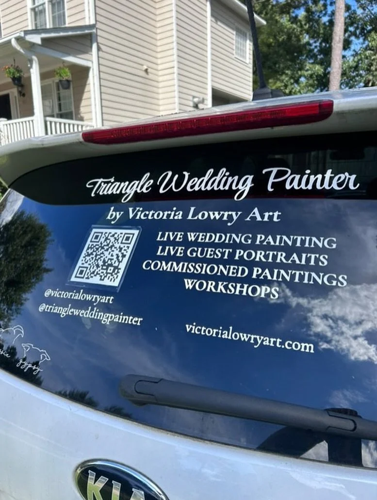 When @triangleweddingpainter reached out and asked if I could help her make a new car decal, I had to say yes! I&rsquo;ve done lots of Cricut projects at this point, but this was a new one for me and I&rsquo;m so happy with how it turned out. Love wh