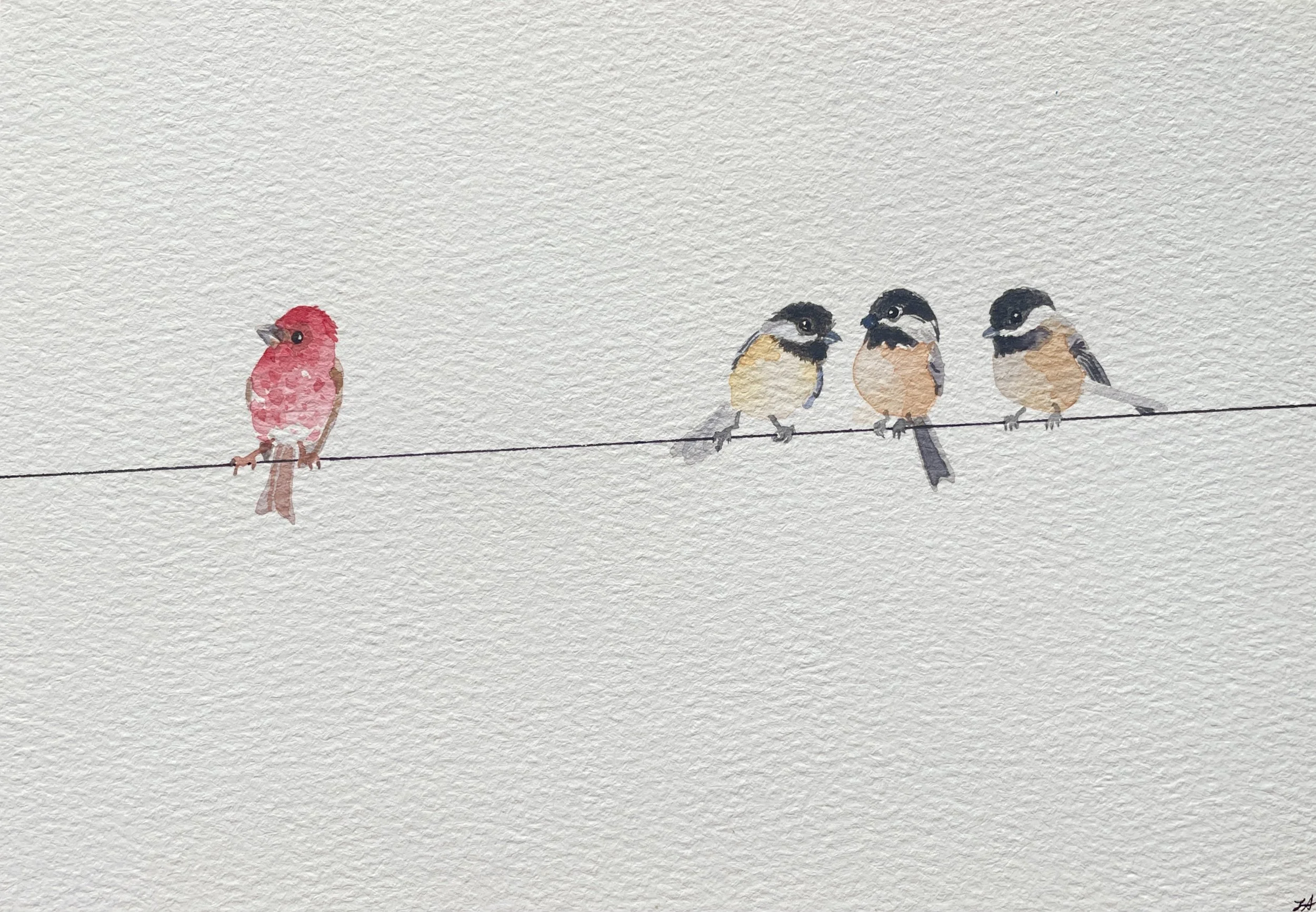 You Can't Sit With Us - 5x7in Watercolor Original