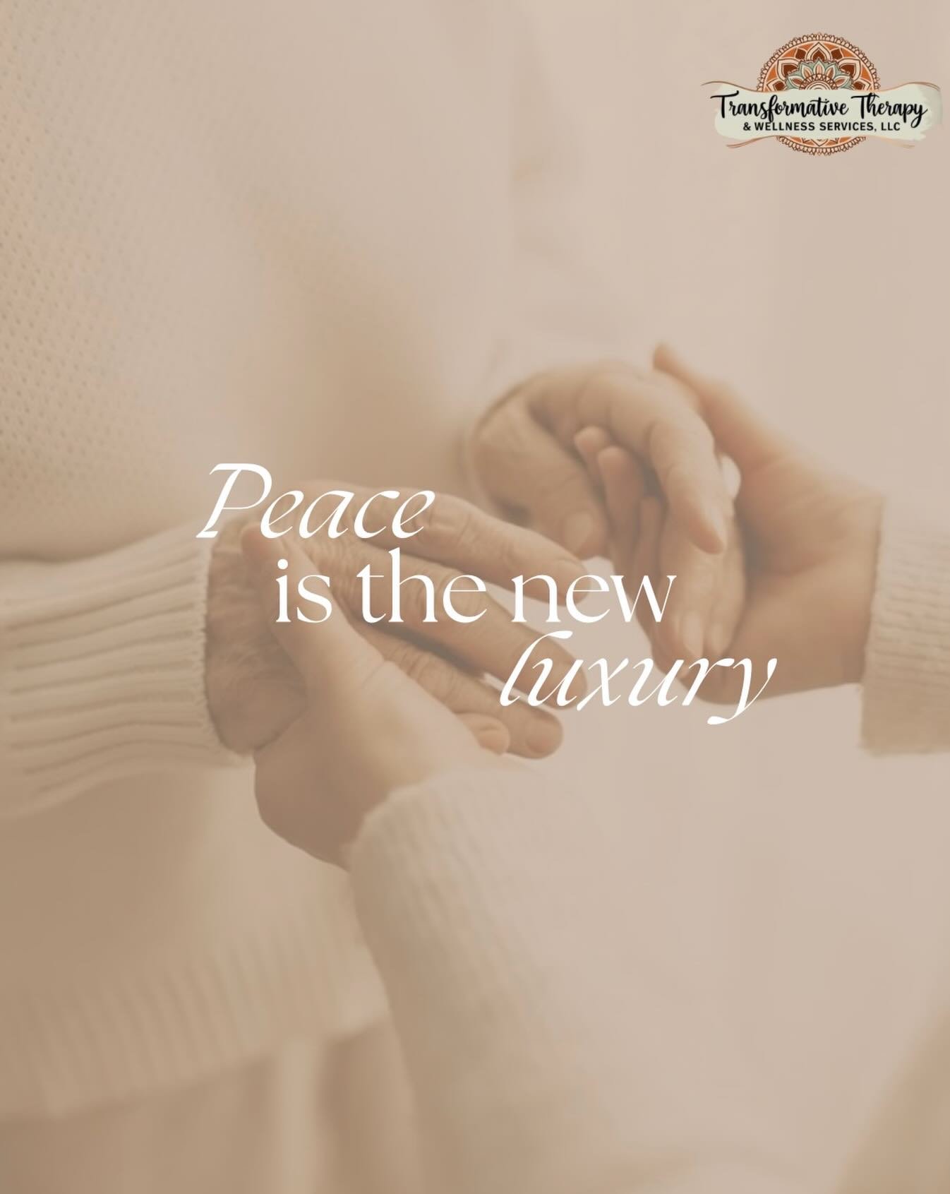 In a world that moves fast, finding peace is one of the greatest forms of self-care. 🤍
Taking care of your mental health isn&rsquo;t a luxury &mdash; it&rsquo;s essential. At Transformative Therapy &amp; Wellness Services￼, we&rsquo;re here to suppo