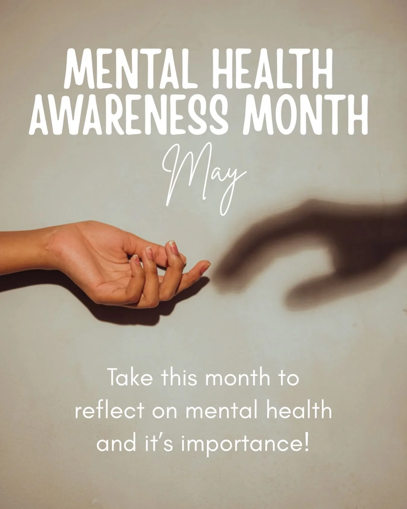 Take this month to learn about the importance of mental health! #mentalhealth #may