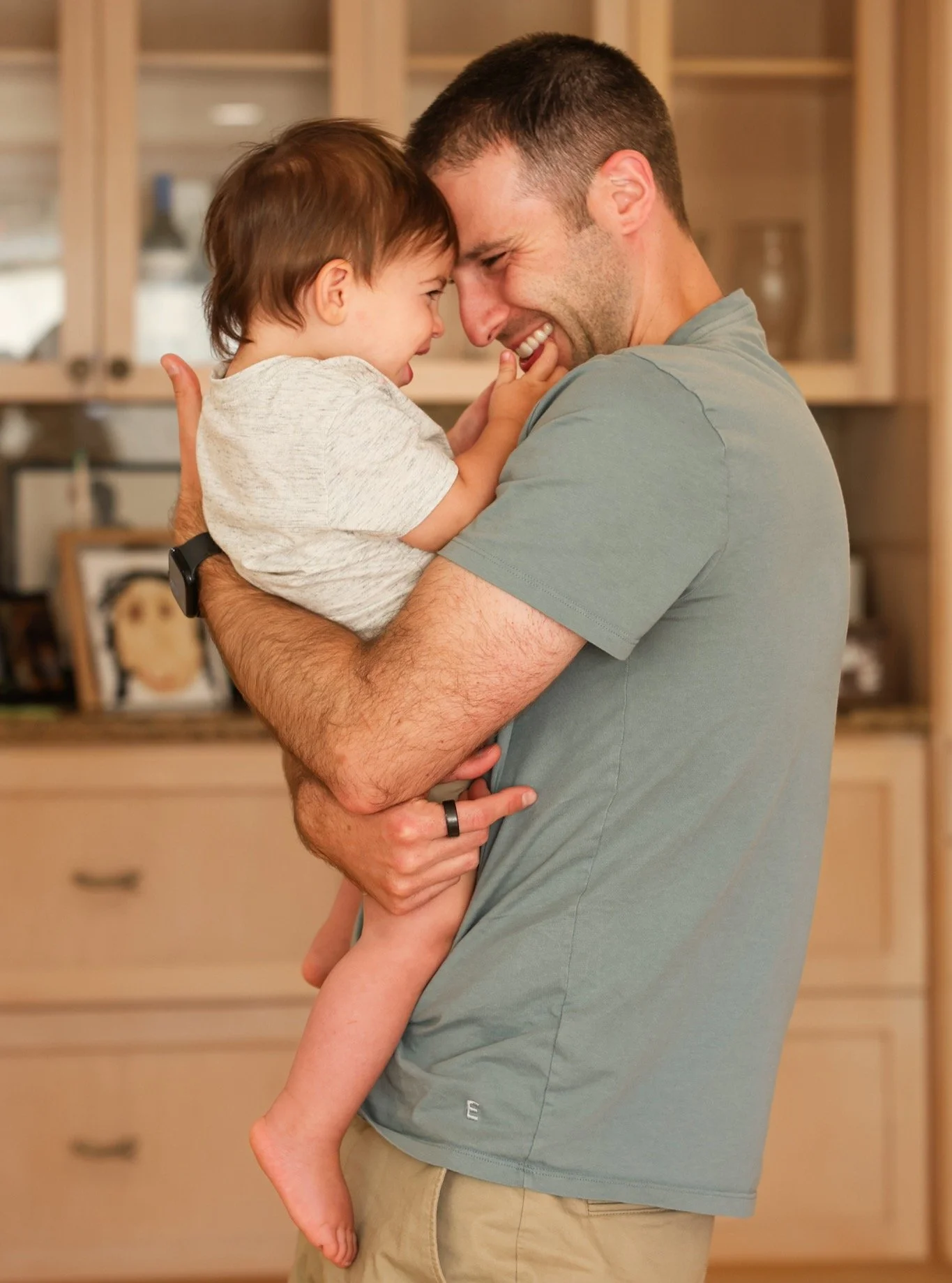 Father and son moment