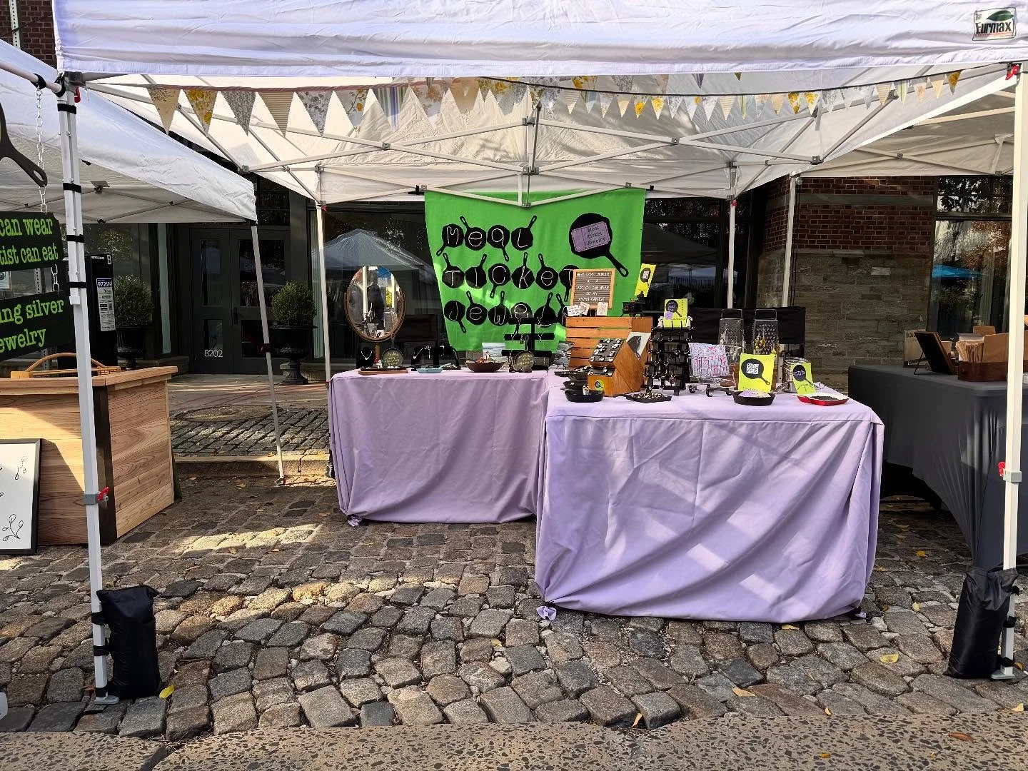 Thank you @chestnuthill_pa for coming out to  #chestnuthillfallforthearts and showing Meal Ticket Jewelry some love. The wind knocked some things around, but it was an otherwise beautiful day. 

The first concavity piece I made was finished almost a 