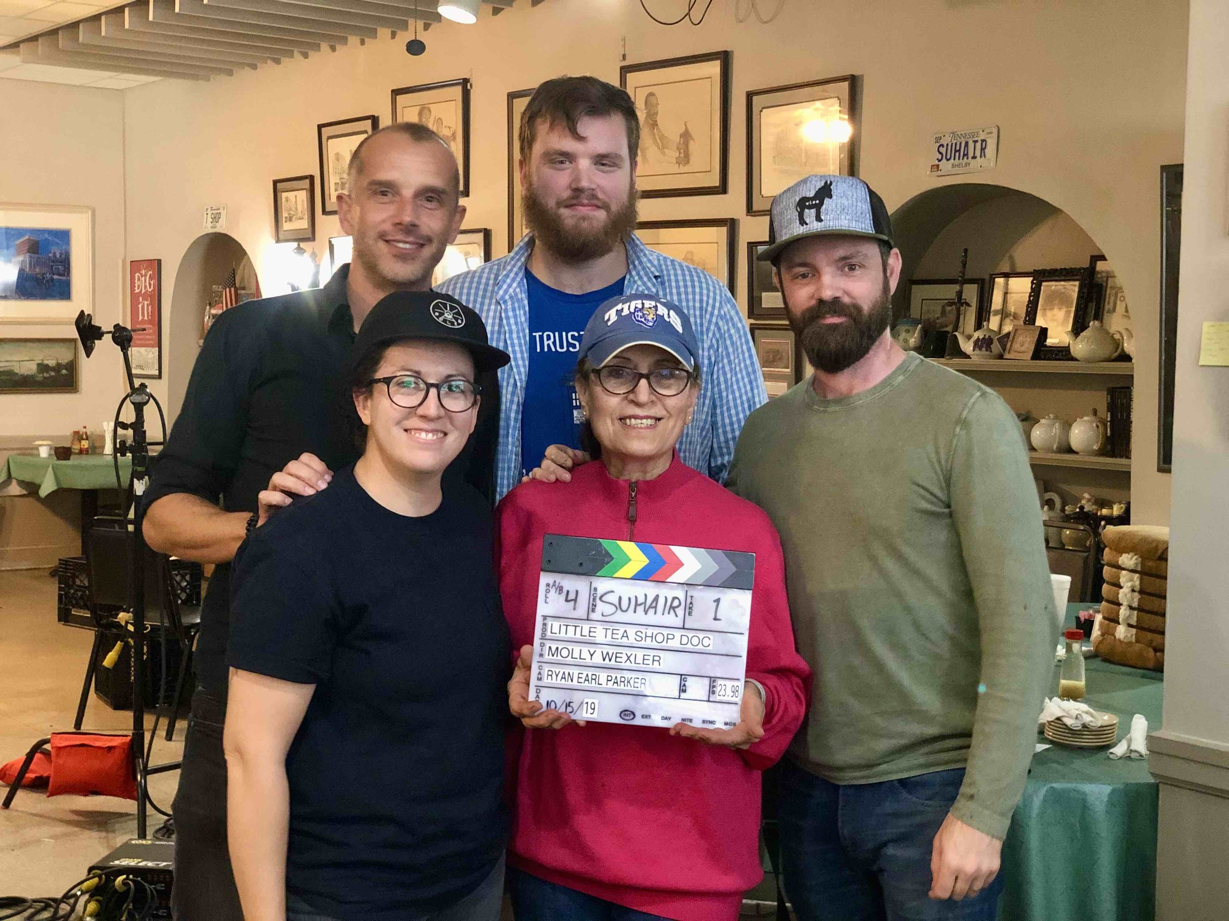 Cast and crew of the documentary film, The Little Tea Shop, produced by Last Bite Films. Matteo Servente, Ryan Parker, Breezy Lucia, Chad Meadows, Suhair Lauck