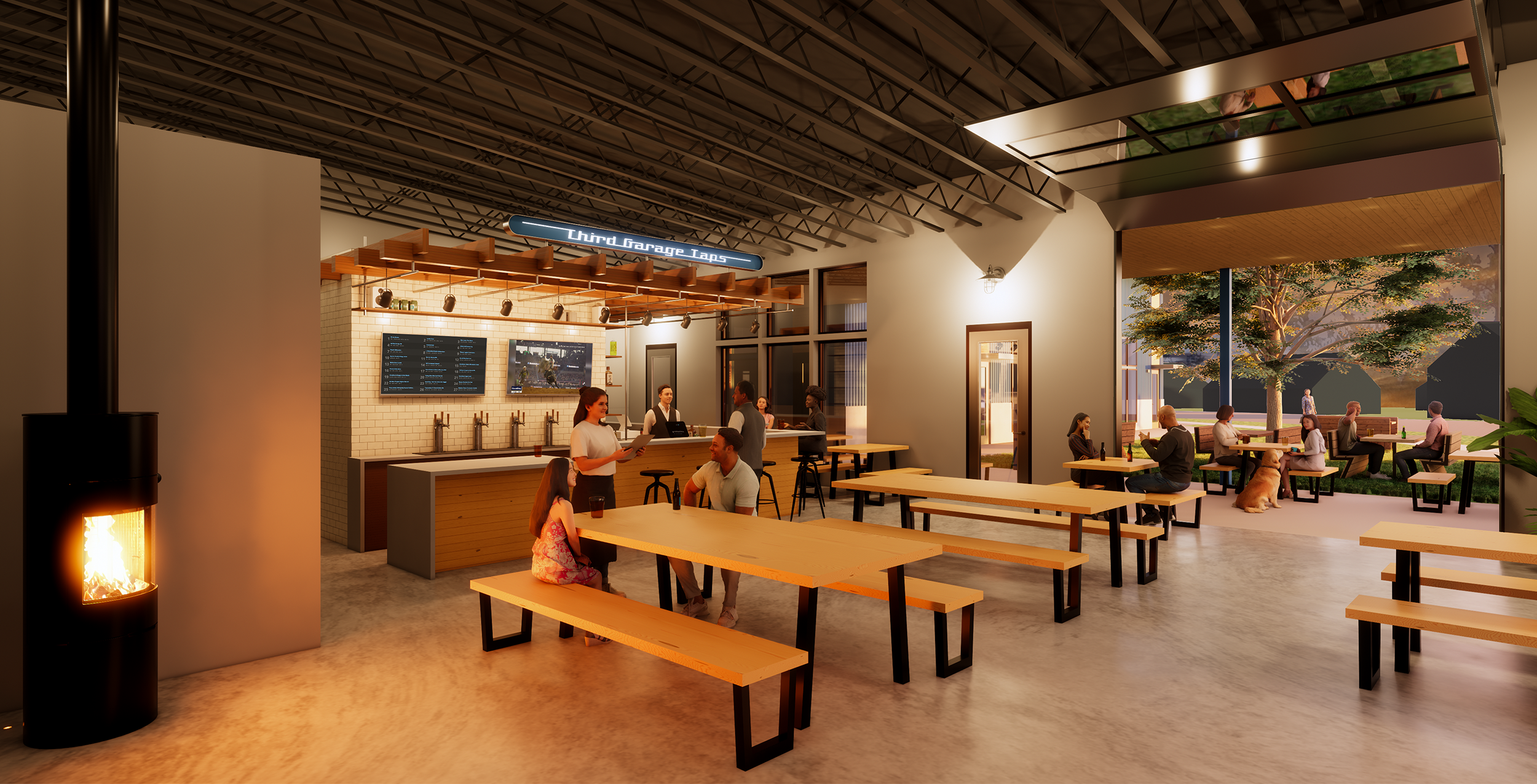 interior bar rendering