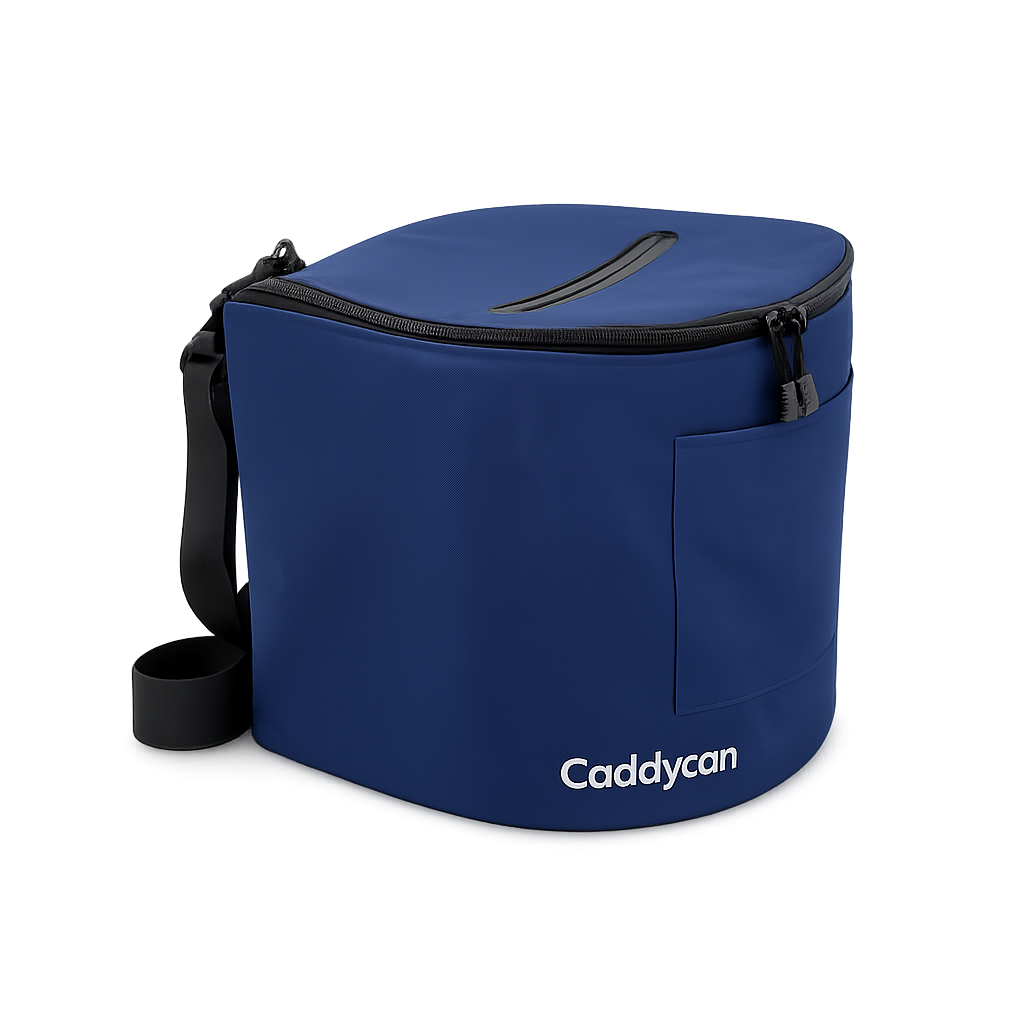 Caddycan 5-Gallon Outdoor Utility & Trash Companion Blue