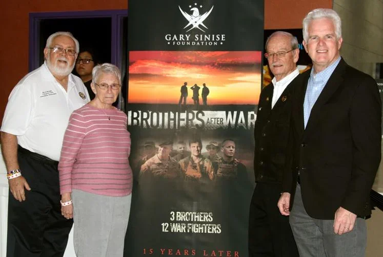 Rich Krejsa, president of the Vietnam Veterans of America Chapter 1140 and wife Cindy Krejsa, Vietnam Veteran Bill Robinson and Navy Veteran Bob Ravener.