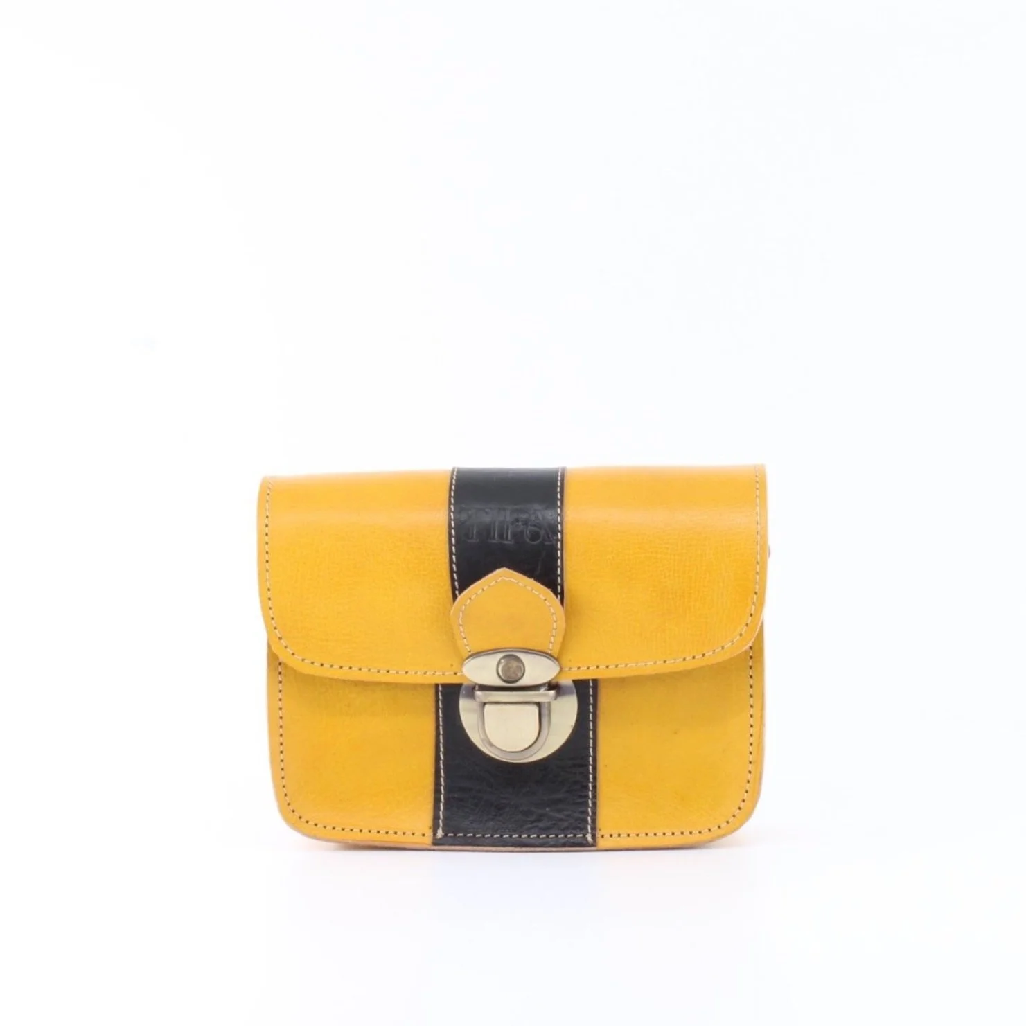 Agadir – Saffron & Noir Compact Leather