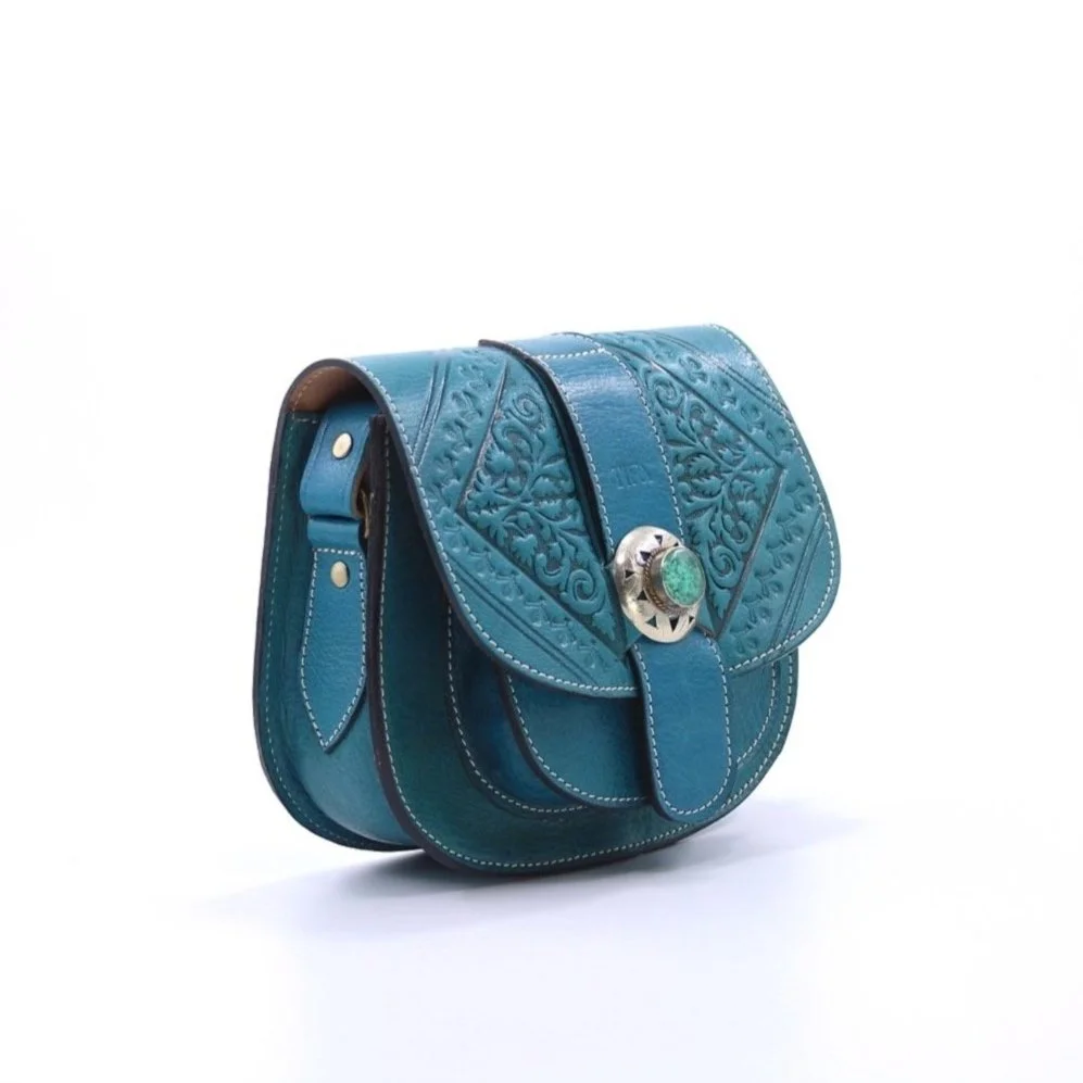 Agafay - Emerald Embossed Crossbody