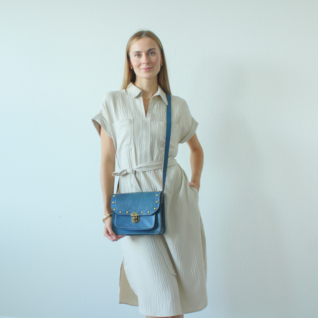 Casablanca – Indigo Studded Leather