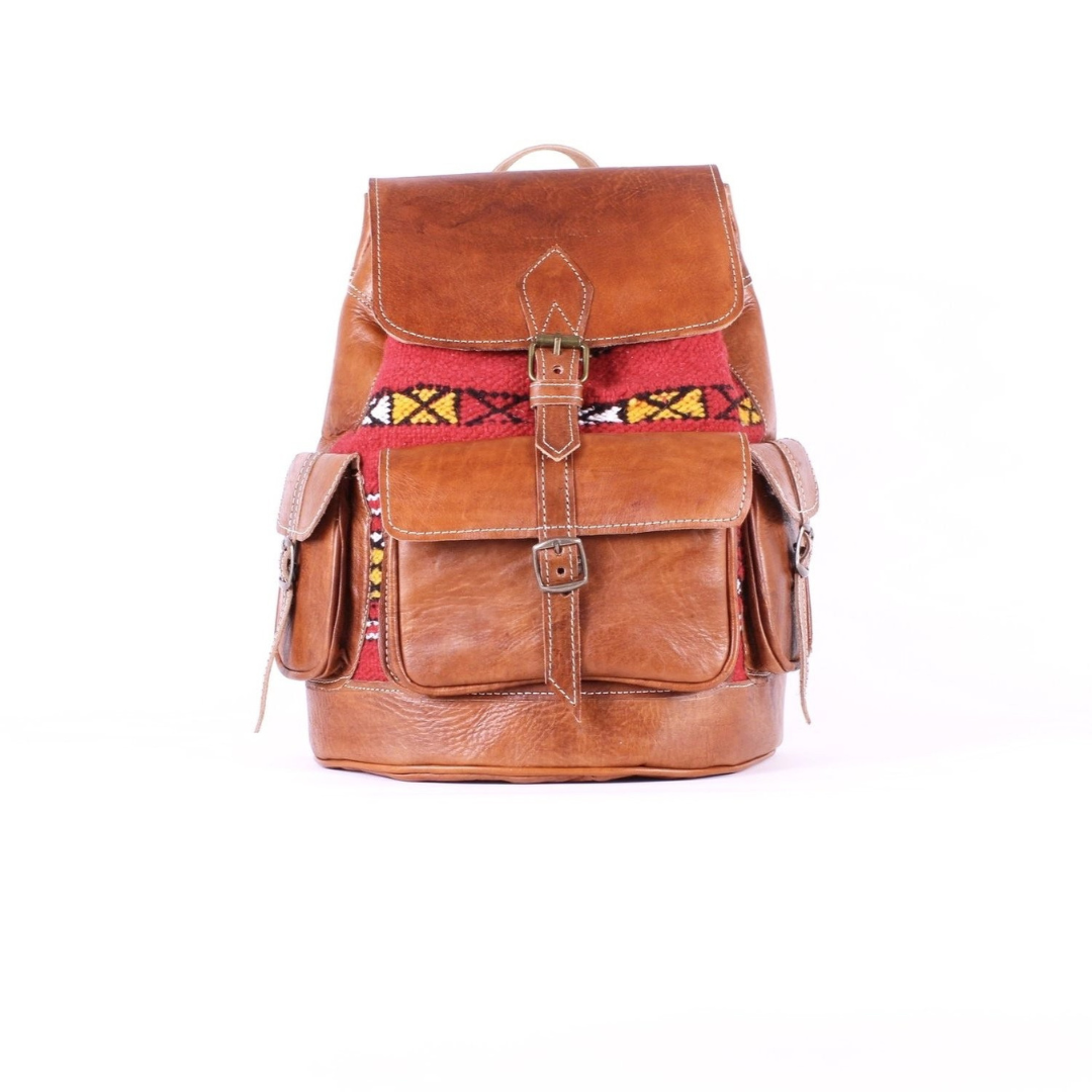 Toubkal – Nomad Leather & Wool Backpack