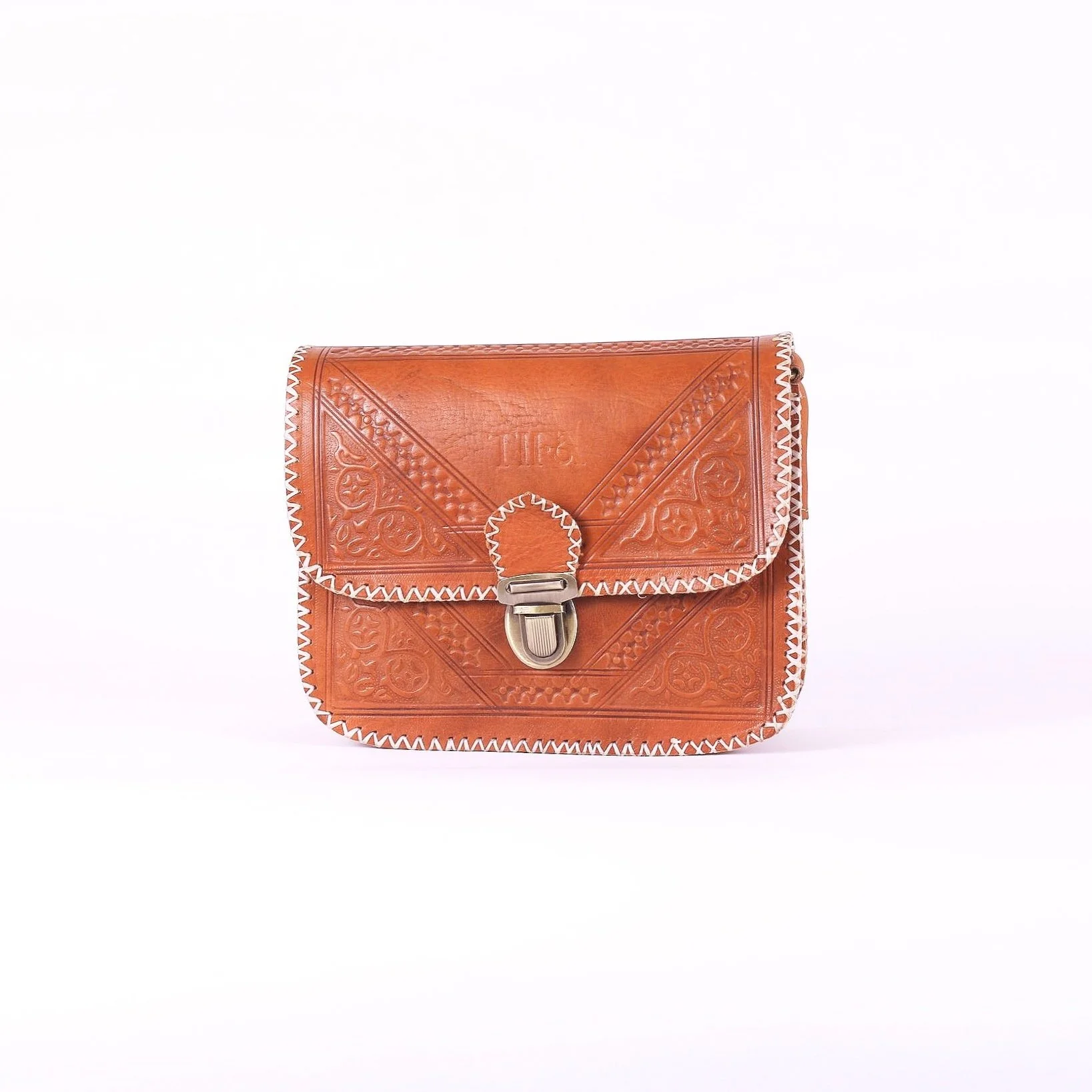 Fez – Amber Clay Embossed Leather