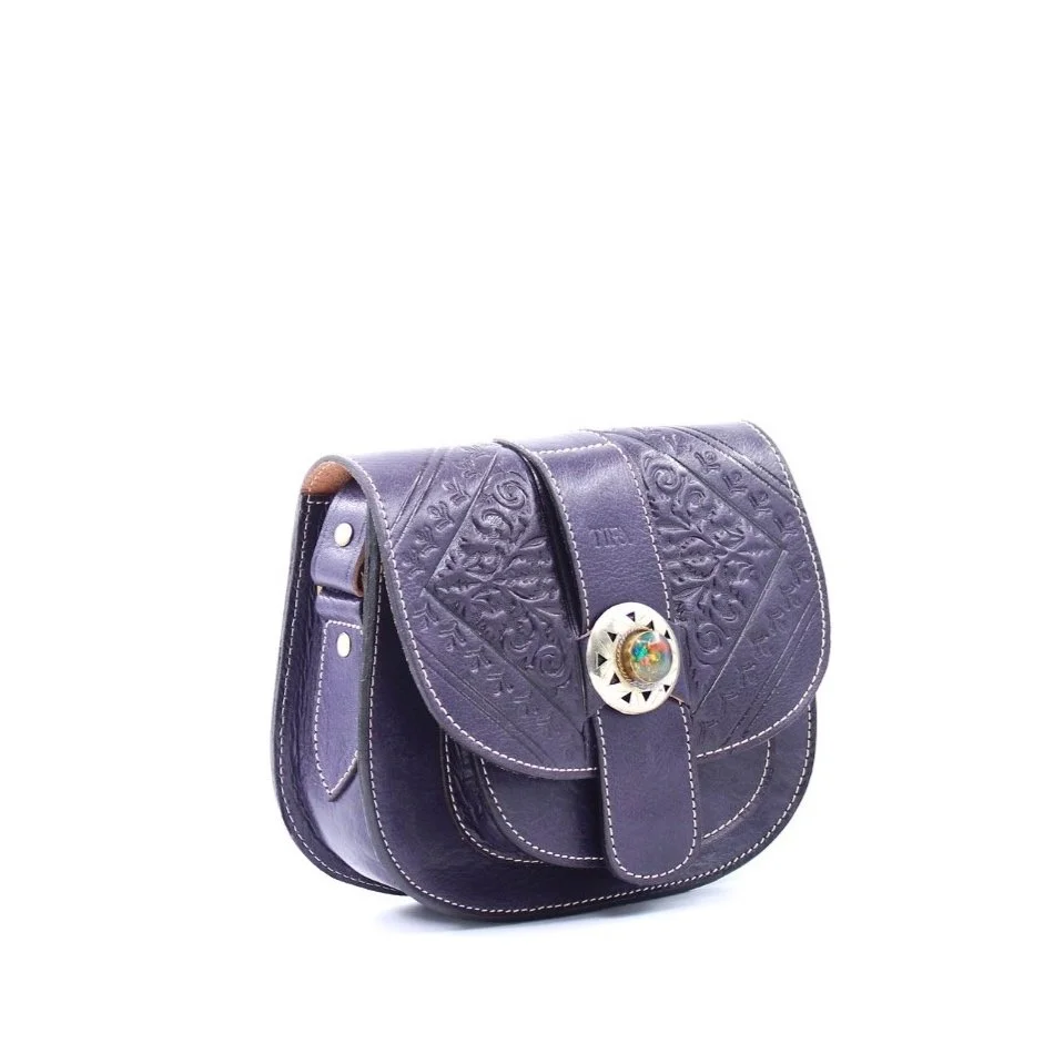 Agafay - Amethyst Embossed Crossbody