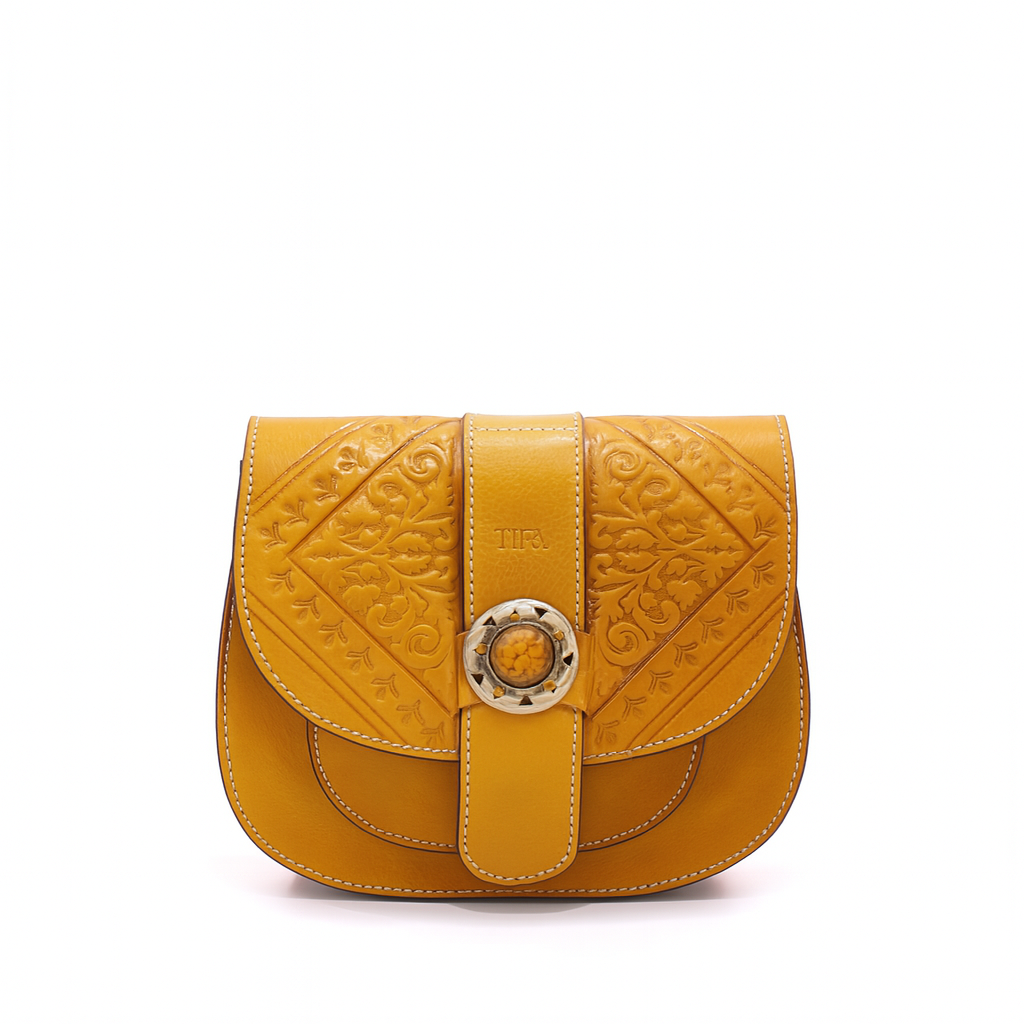 Agafay - Ochre Embossed Crossbody